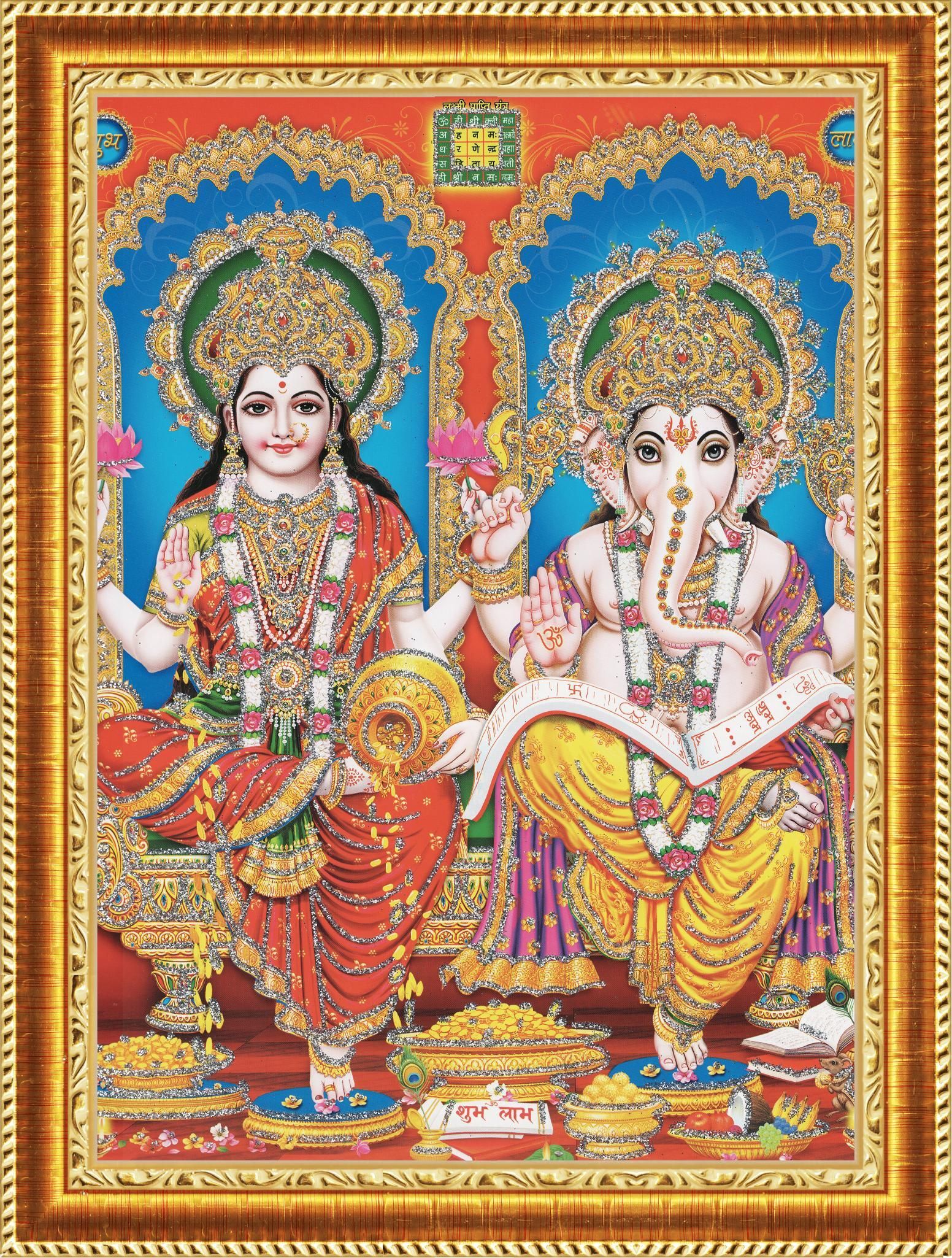 Goddess Lakshmi, Lord Shri Ganesh 450 inch Digital-image-32