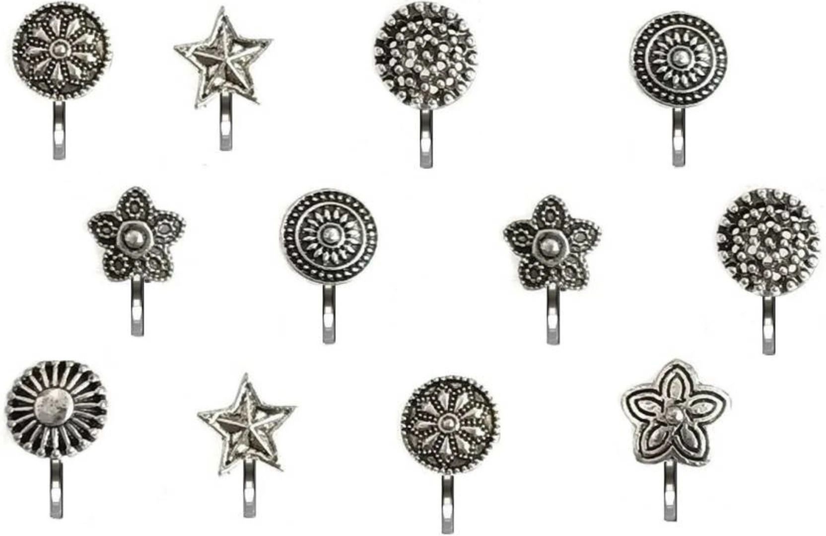 Myra Collection Silver Plated Metal Nose Stud-picture-14