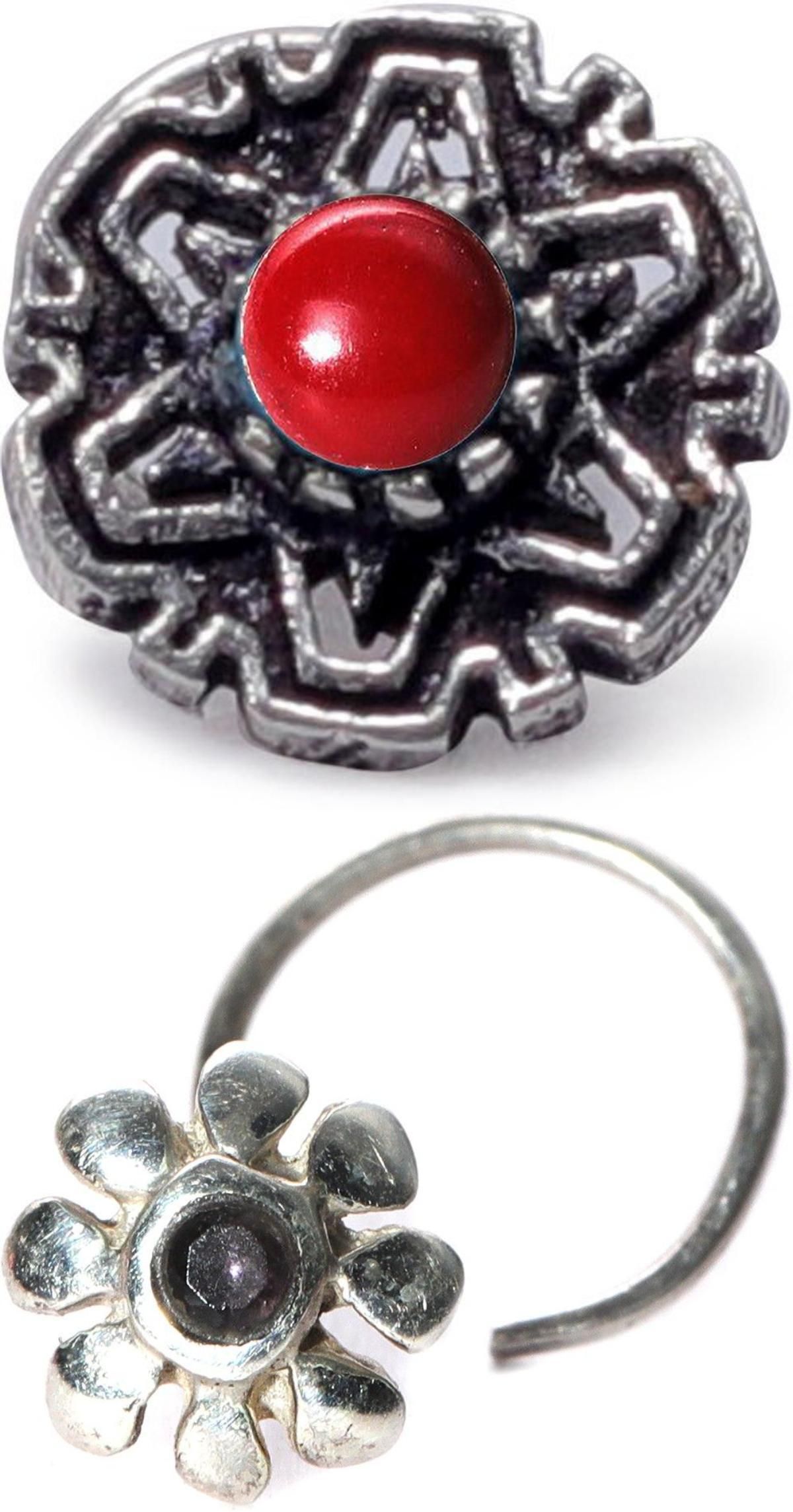 jsag Sterling Silver Plated Sterling Silver Nose Stud-picture-48