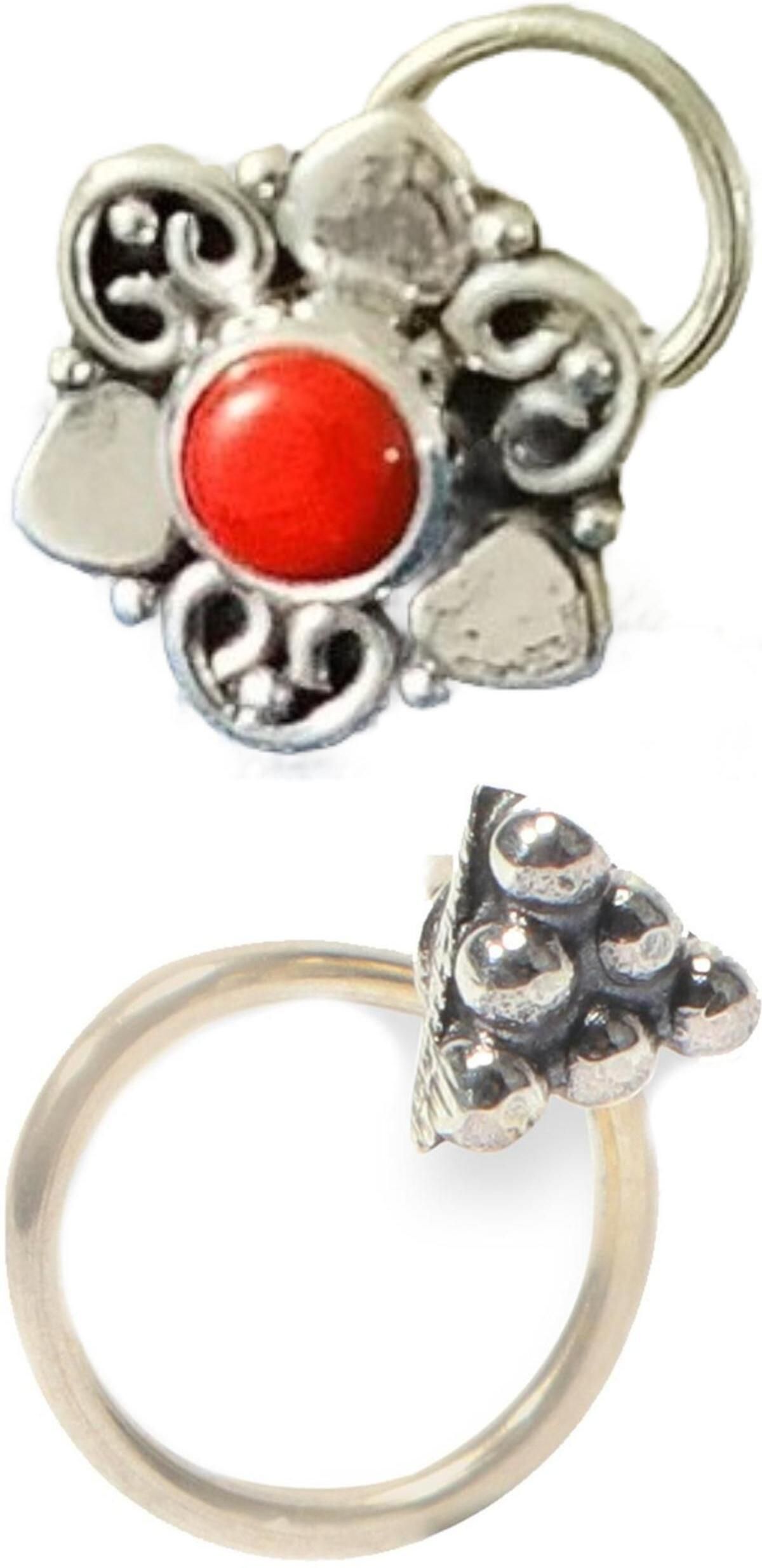 jsag Sterling Silver Plated Sterling Silver Nose Stud-picture-34