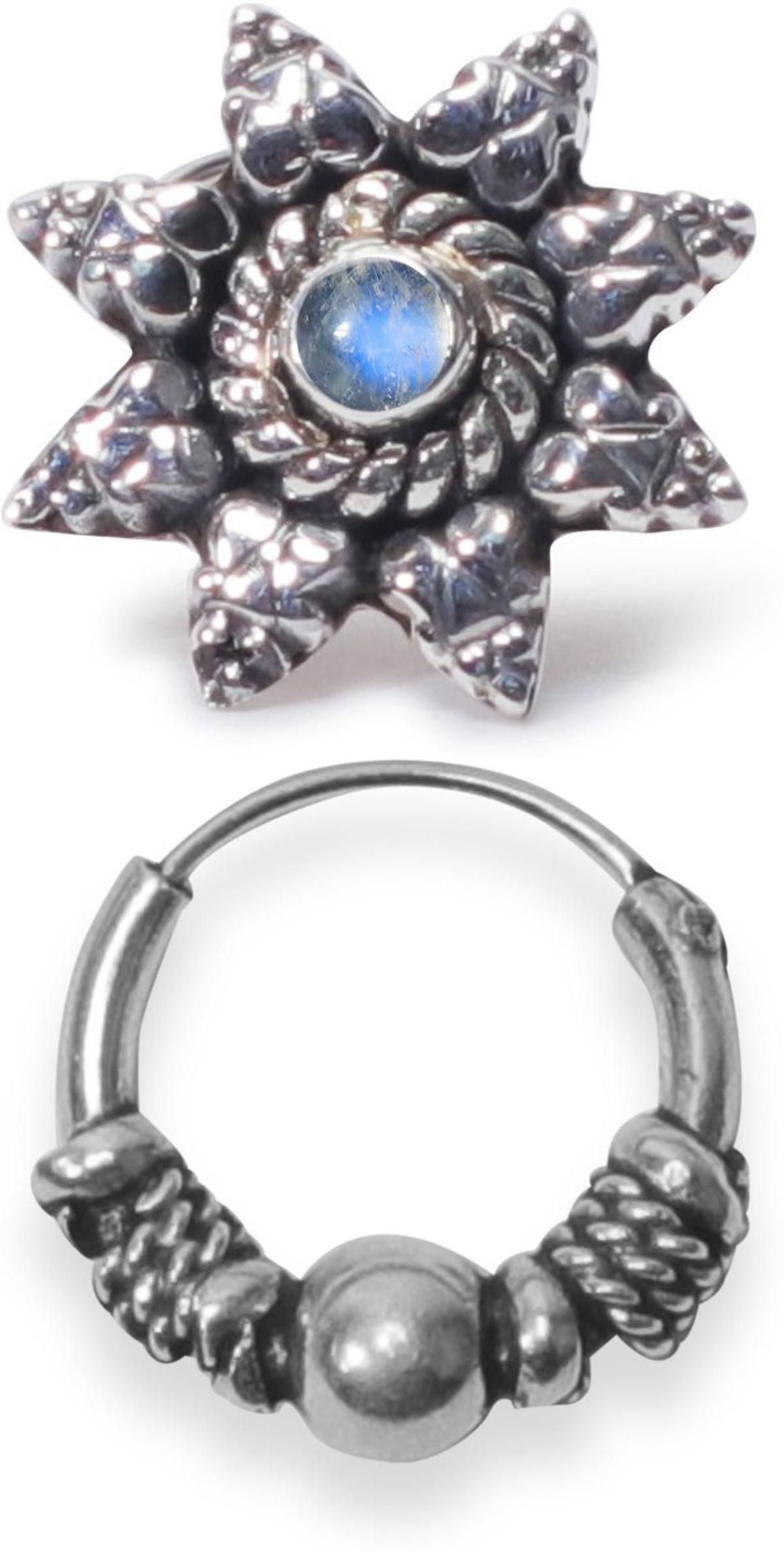 Sterling Silver Plated Sterling Silver Nose Stud-image-1