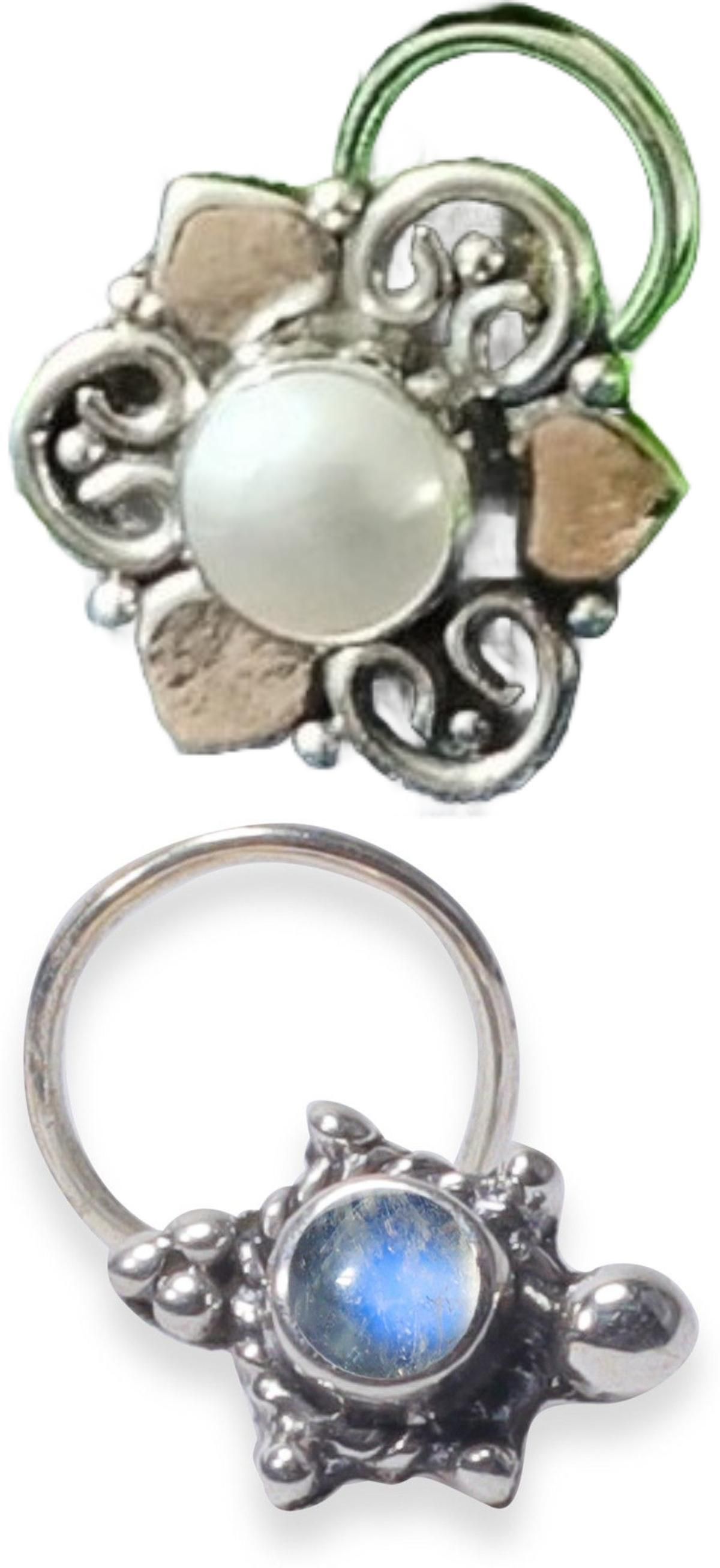 jsag Sterling Silver Plated Sterling Silver Nose Stud-picture-35