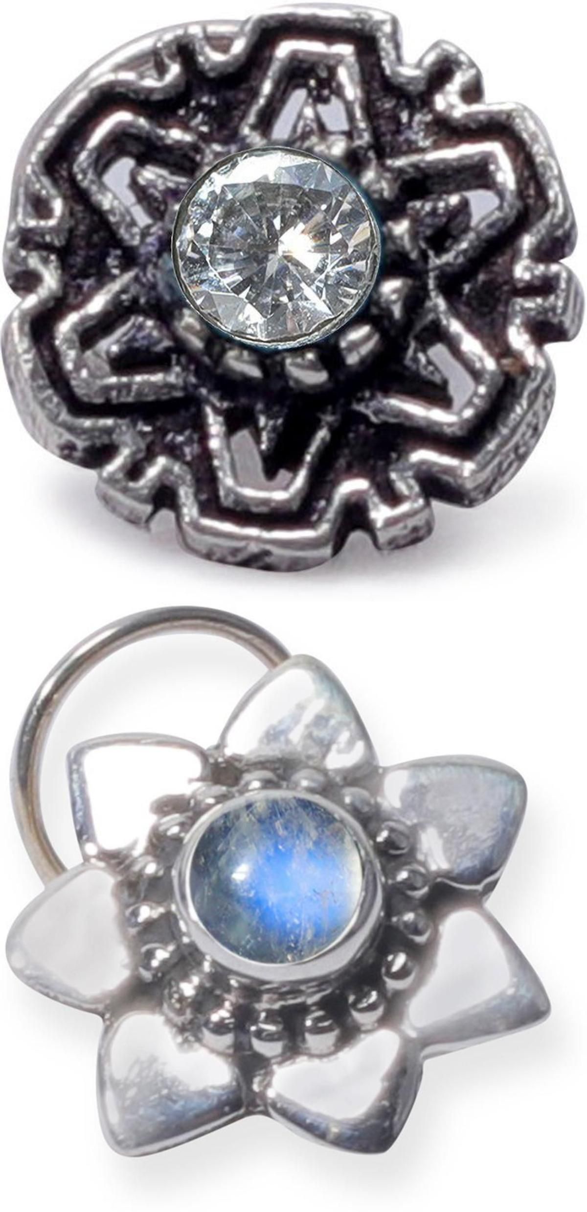 jsag Sterling Silver Plated Sterling Silver Nose Stud-picture-26