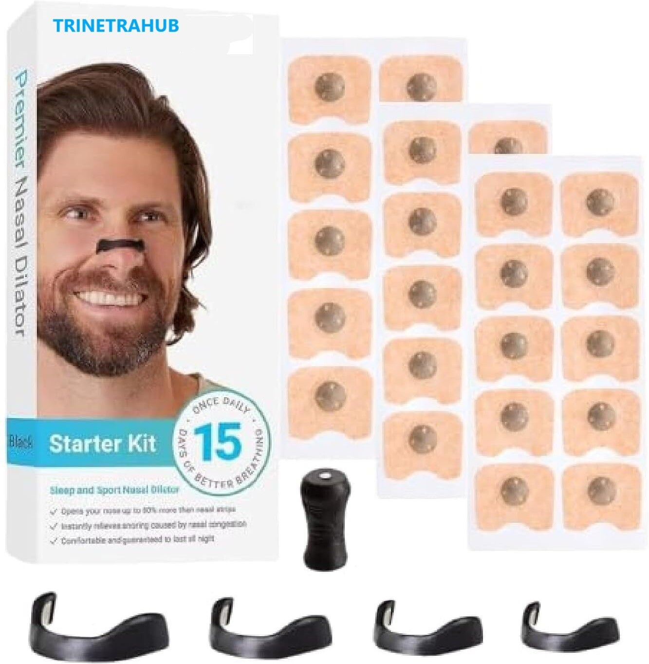 Anti-Snoring Nose Clip (Pack of 15) | Nasal Strips for Breathing Relief A1 Nose Shaper