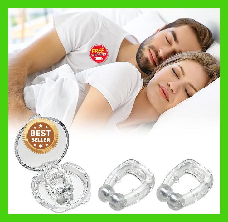 Anti Snoring Device 2 Pcs clip peaceful sleep with silicone magnet nose clips. Nose Shaper-image-11