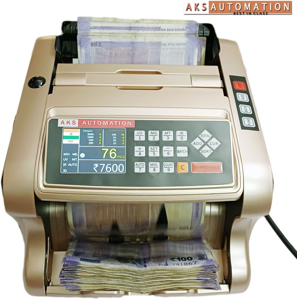 AKS AUTOMATION Mix Value Money Counter With Uv/Mg/Mt Six Operation Modes For Business And Bank Note Counting Machine-picture-16