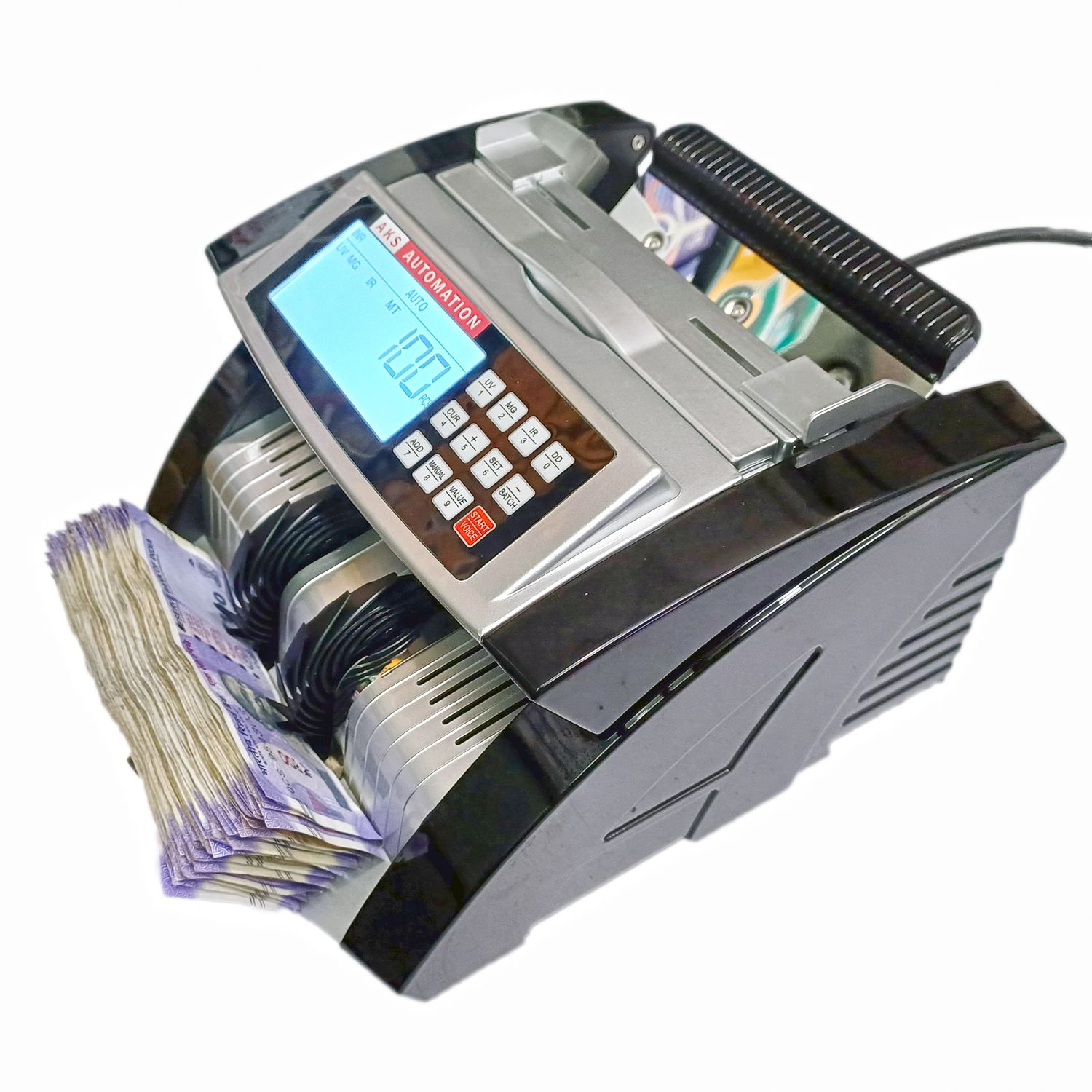 AKS AUTOMATION Semi Value Currency Counting Machine with Fake Note Detector for Banks & Retail Note Counting Machine-picture-14