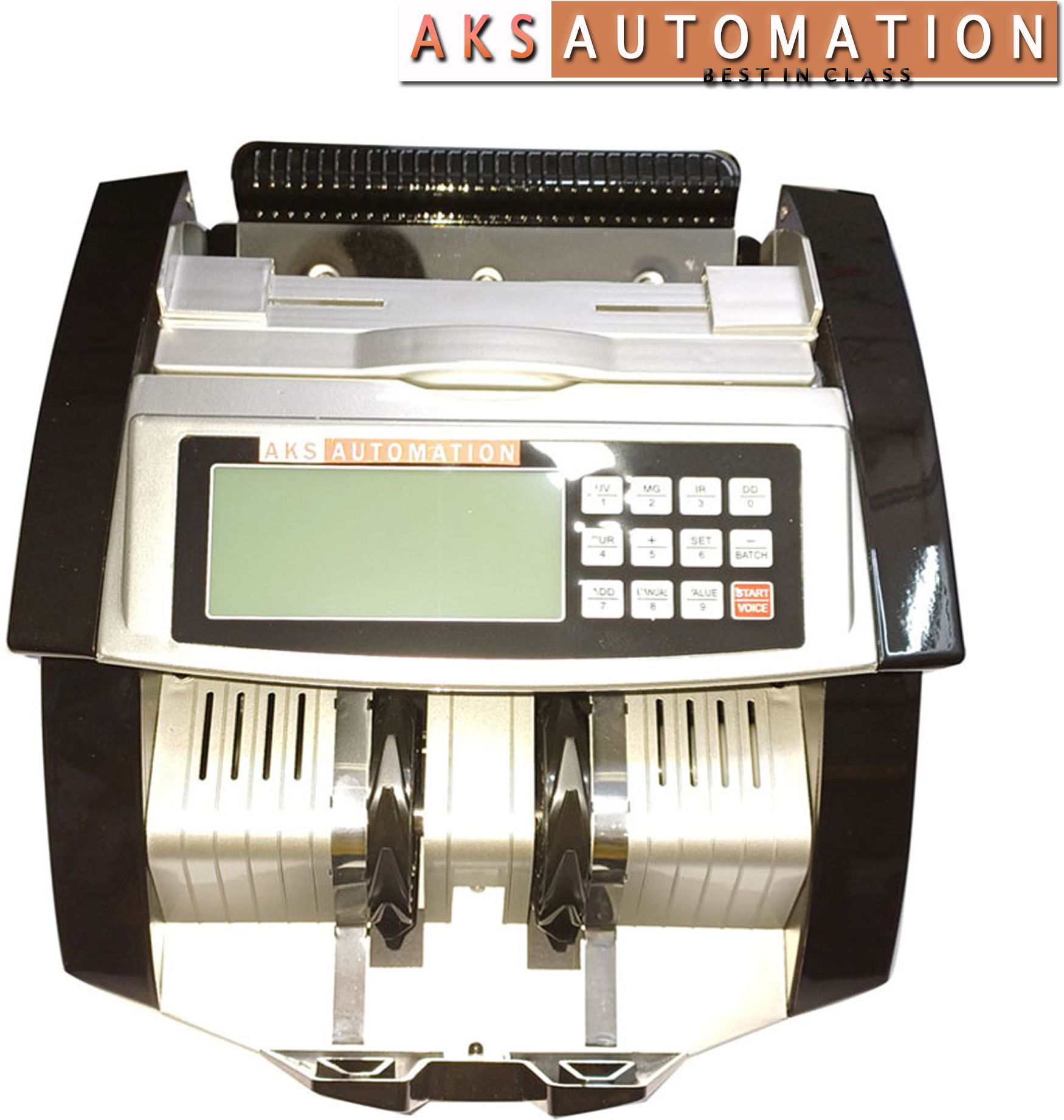 AKS AUTOMATION OLC PRIME LCD Cash Counter with Counterfeit Detection Note Counting Machine-image-1