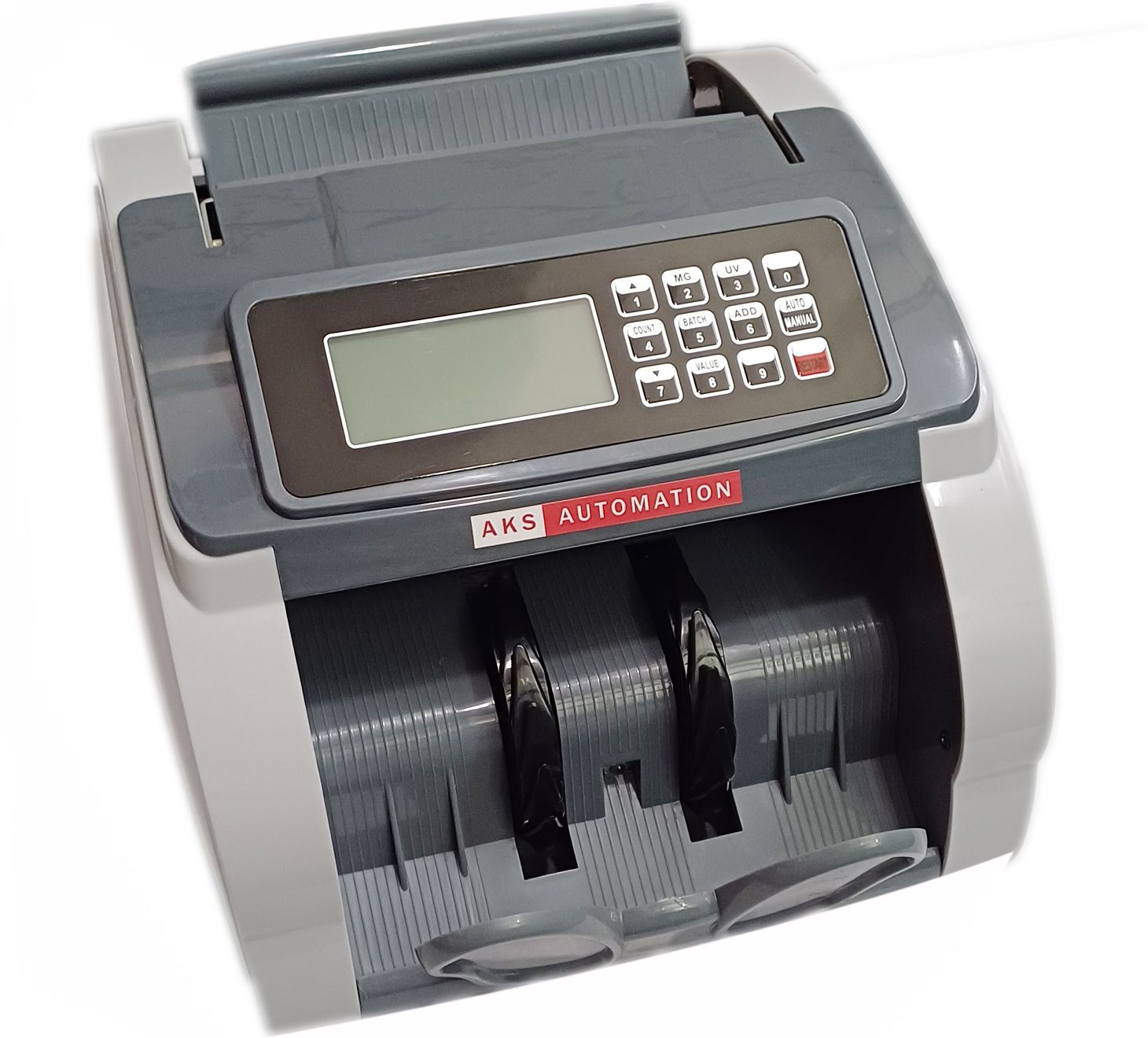 AKS AUTOMATION Cash Counter, with UV/MG/IR, FakeNote Alarm with Manual Value Calculator Note Counting Machine-image-34