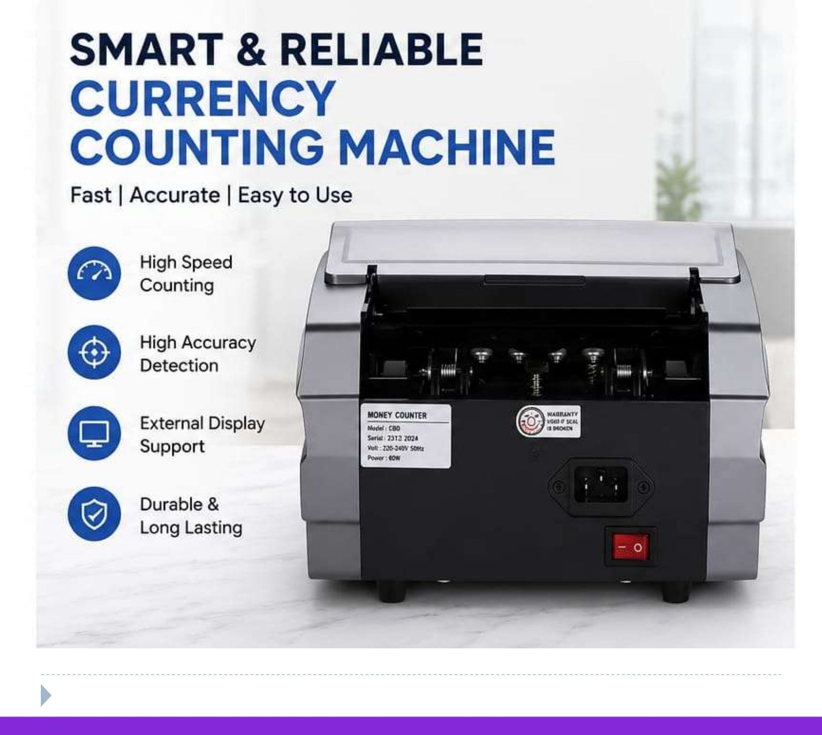 BANKO Value Counting Machine with Fake Note Detection, LCD DisplayNC17 Note Counting Machine-image-3