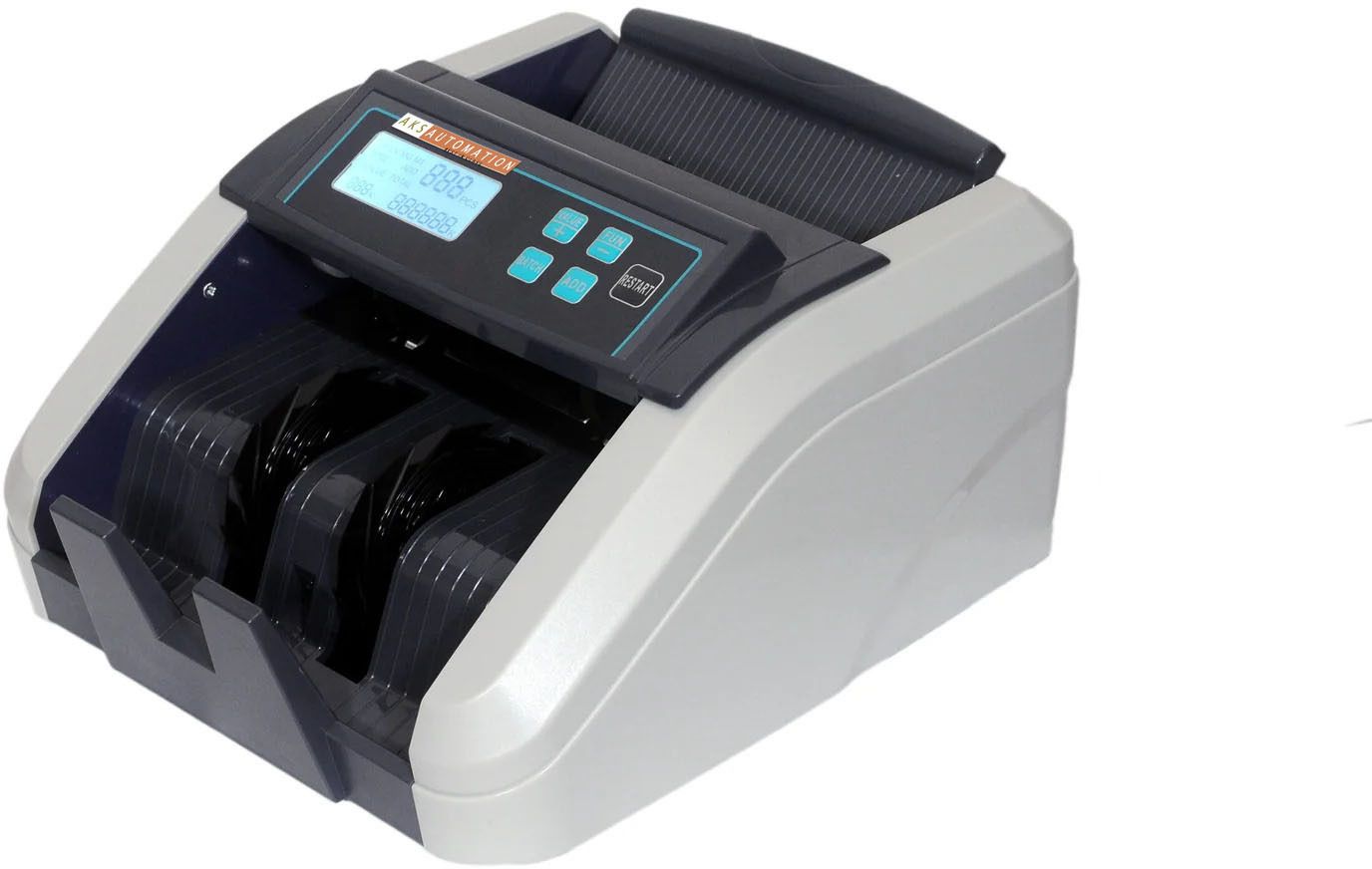 AKS AUTOMATION BILLY 2500V Semi Value Cash Counter with UV, MG, IR, MT Fake Note Detection Note Counting Machine-image-12