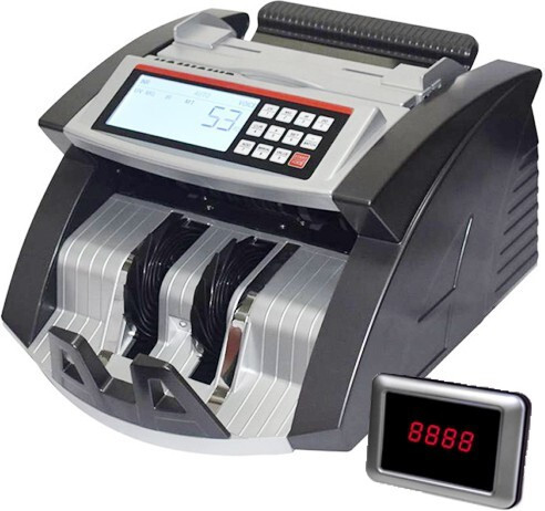 HINDVANTURE black lcd PRO LCD Display Money Bill Counter Counting Machine Note Counting Machine image 1