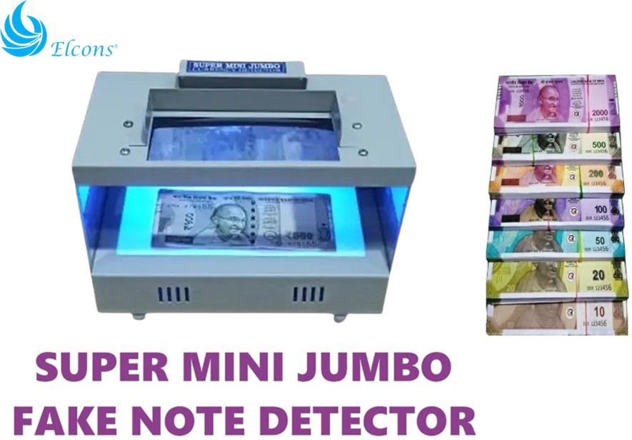ELCONS Mini Jumbo Fake Note Detector UV&MG Detection,Compact, Reliable Currency Checker Countertop Counterfeit Currency Detector-image-30