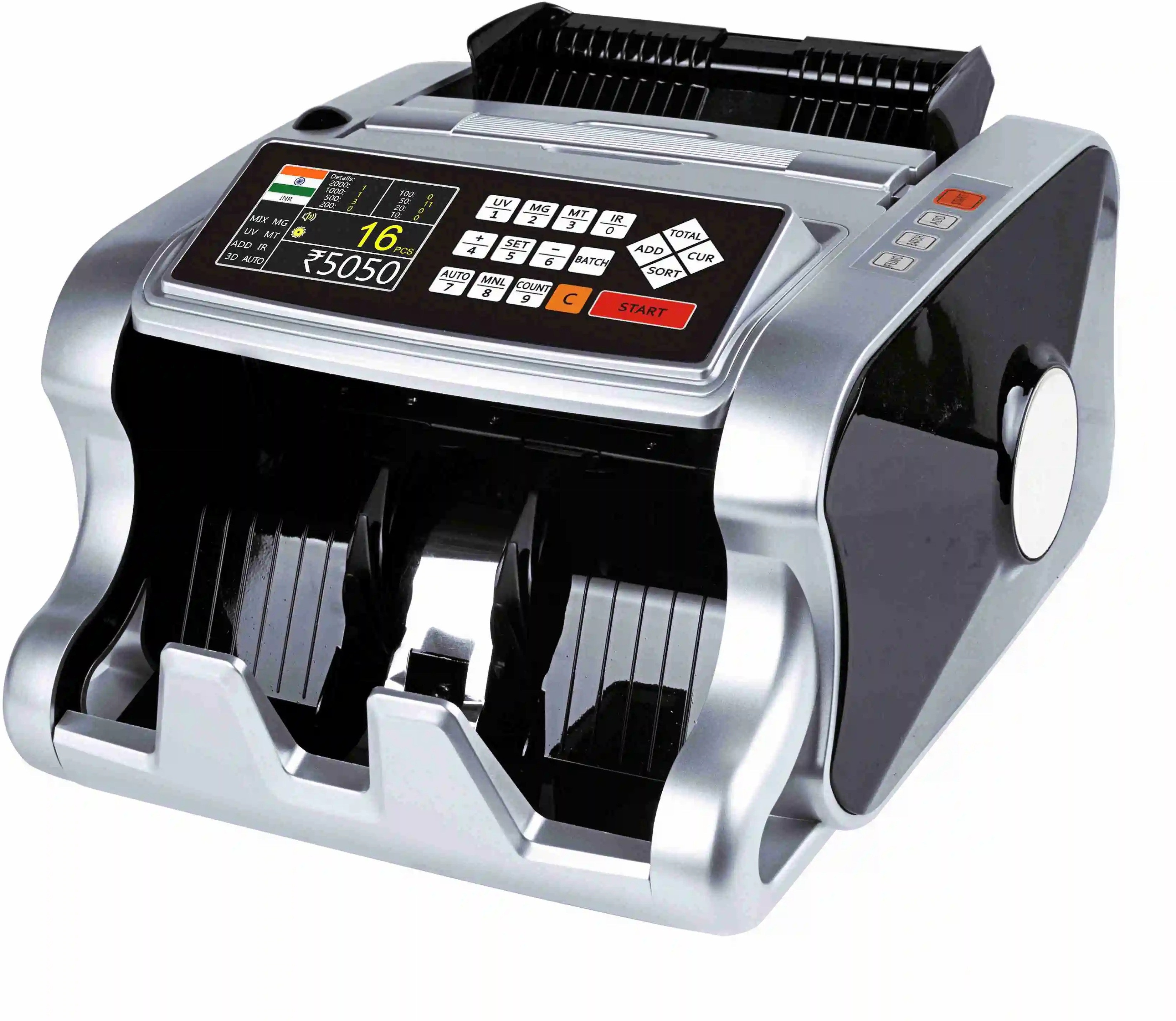 Security Store Upgraded Mix Value Money Counting Machine with MG,UV,IR Fake Detection Note Counting Machine image 1