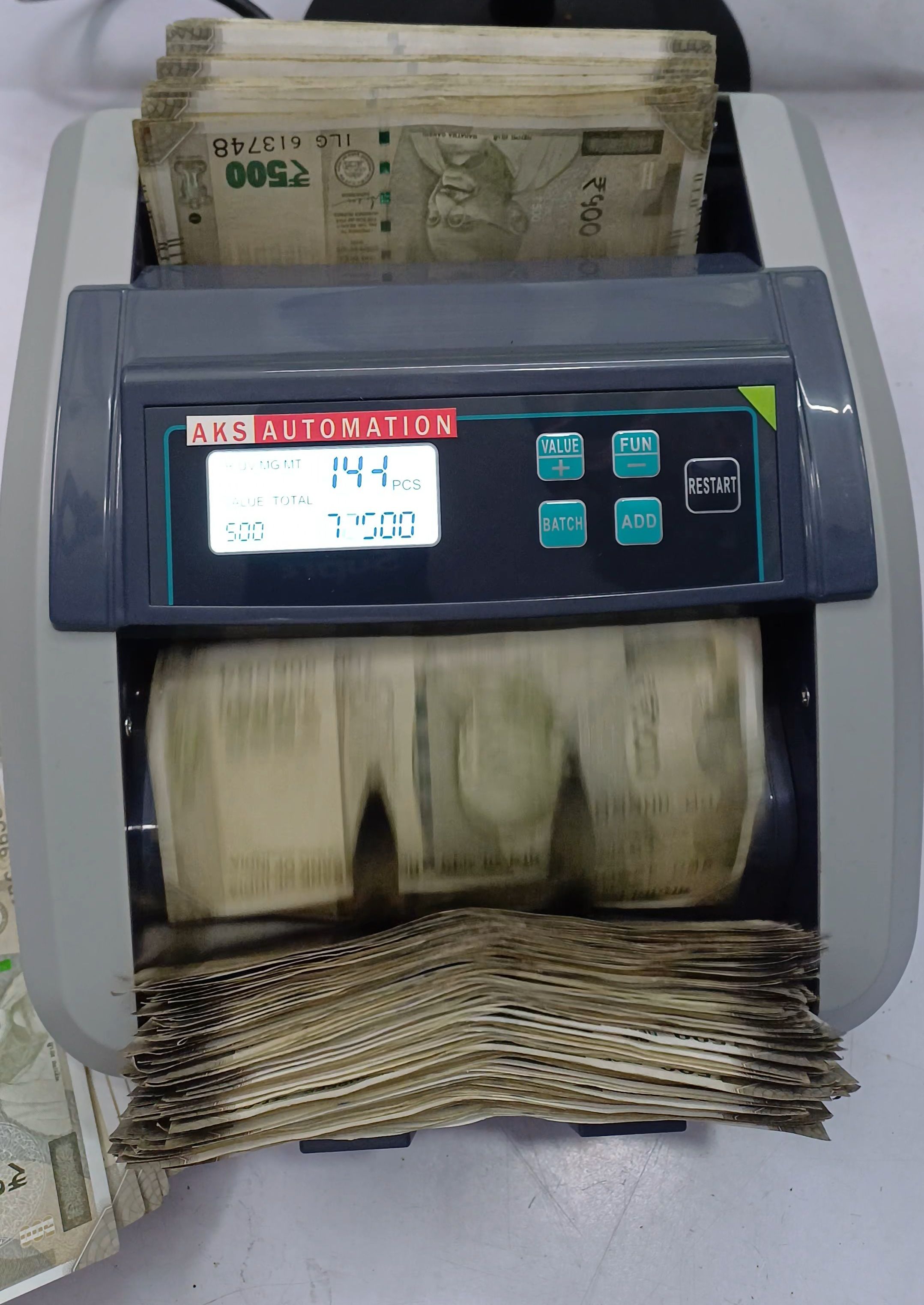 INGENRIC AKS BILLY-2500V Automatic Cash Counting Machine with Fake Note Detector Note Counting Machine-picture-12