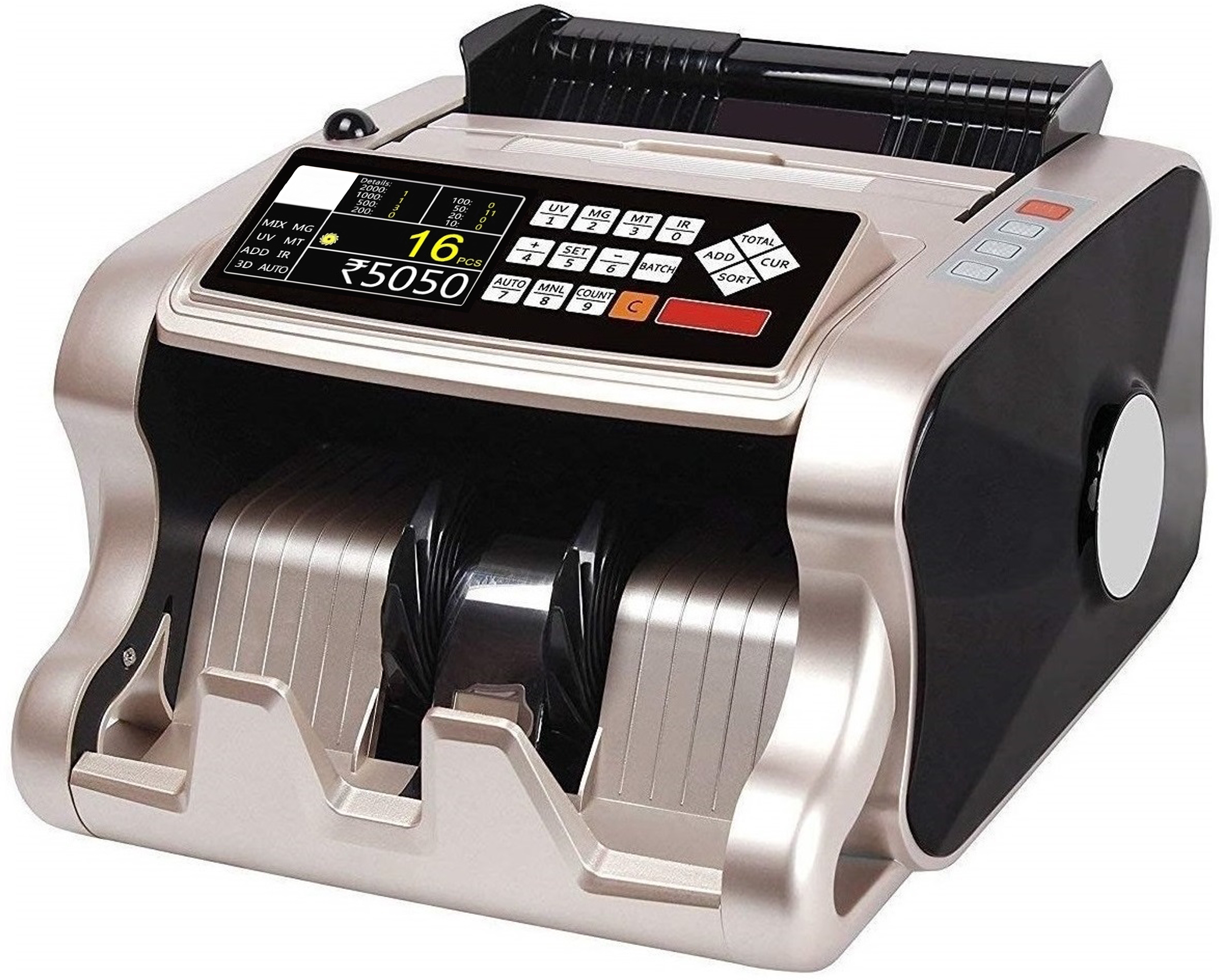 Drop2Kart Mix Value Note Counting Machine Compatible with Old & New INR Note Counting Machine image 1
