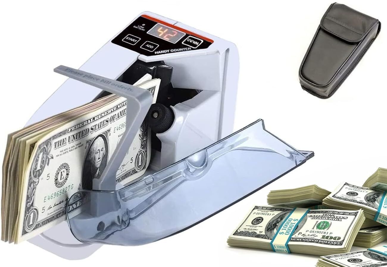 Clefairy Money Counter,Cash Counter with UV/WM lamp, Portable Bill Counting Machine Note Counting Machine-picture-10