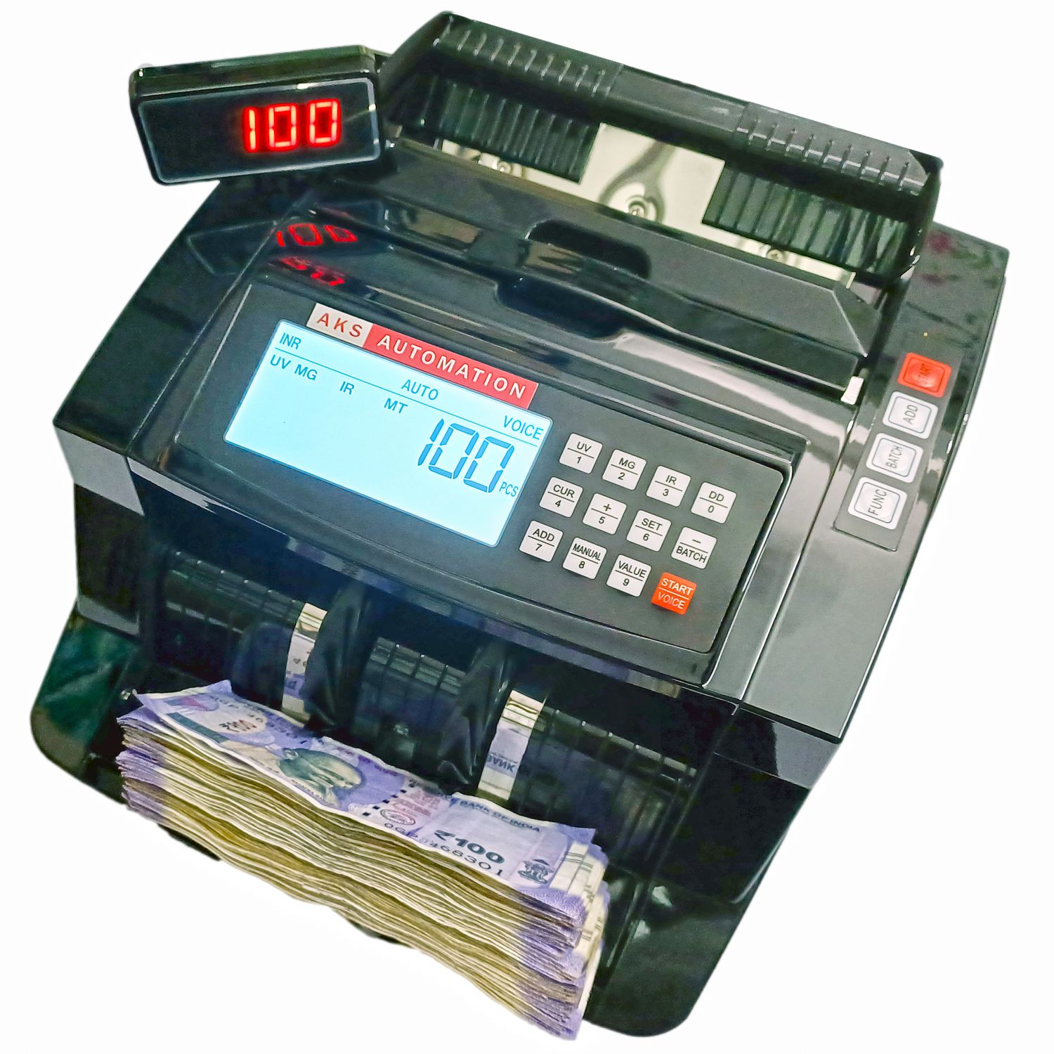 AKS AUTOMATION Semi Value Note Counter with UV, MG, IR, MT Detection for Banks & Retail Note Counting Machine-picture-16