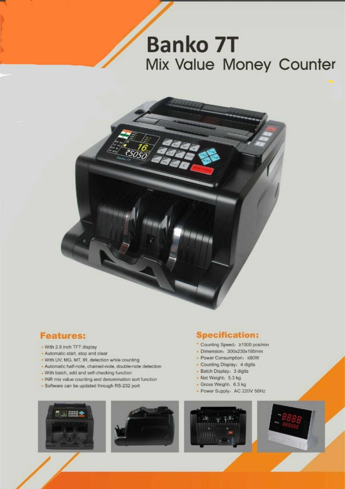 STS 7 T MIX VALUE COUNTING MACHINE Note Counting Machine image 1
