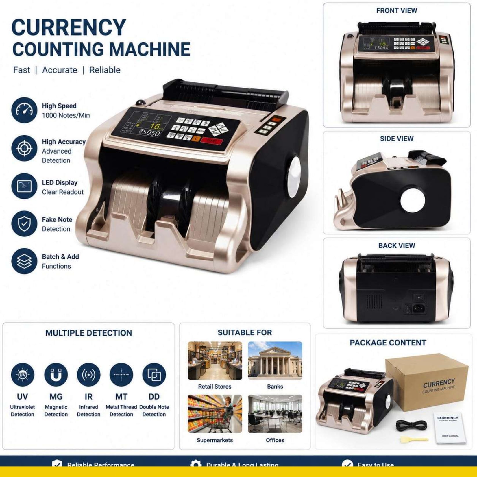 BANKO Value Counting Machine with Fake Note Detection, LCD DisplayNC8 Note Counting Machine-picture-24