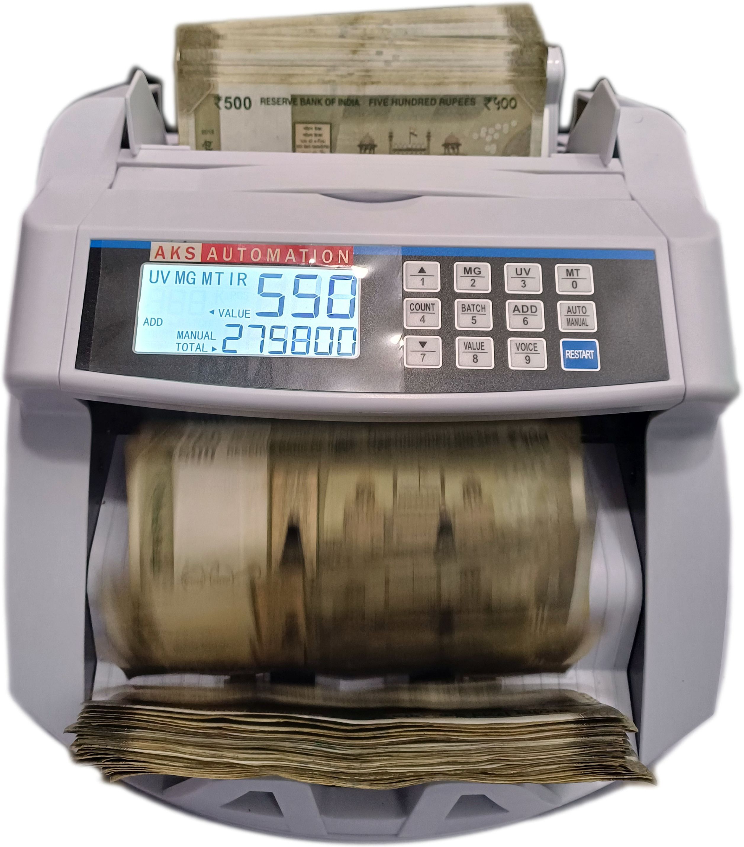 CASHSTAR AKS 2100 LCD High-Speed Cash Counting Machine with Fake Note Detector Note Counting Machine-picture-20
