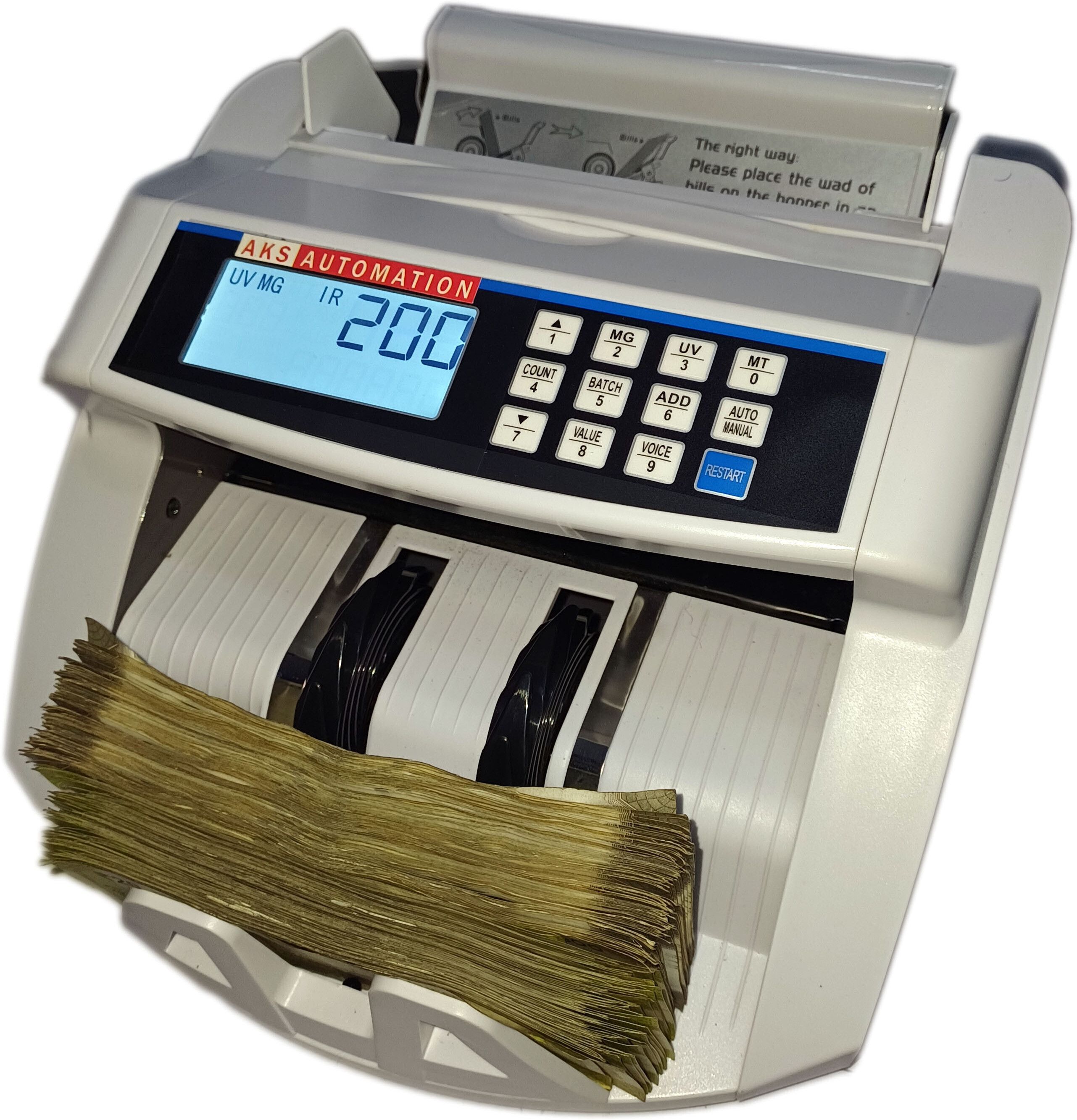 CABINSTAR AKS 2100 LCD Cash Counting Machine with UV/MG/IR/MT Detection Note Counting Machine-picture-48