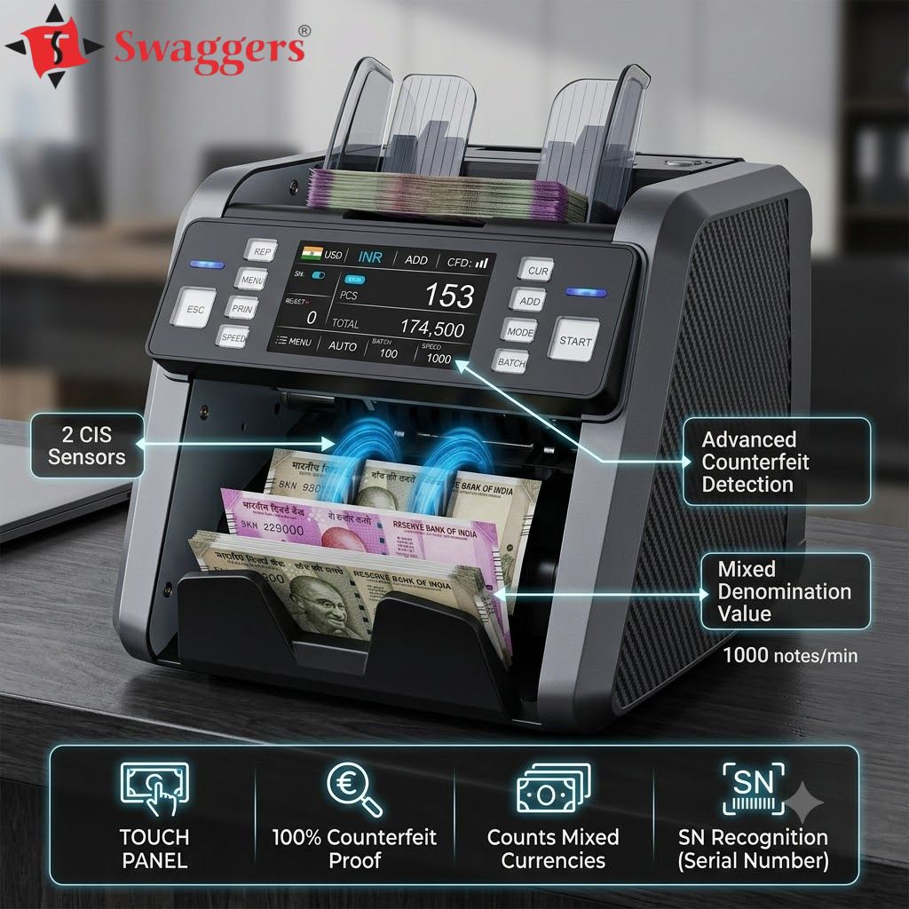 SWAGGERS Dual CIS Mixed Value Note Counting Machine with Serial Number Recognition Note Counting Machine-picture-24