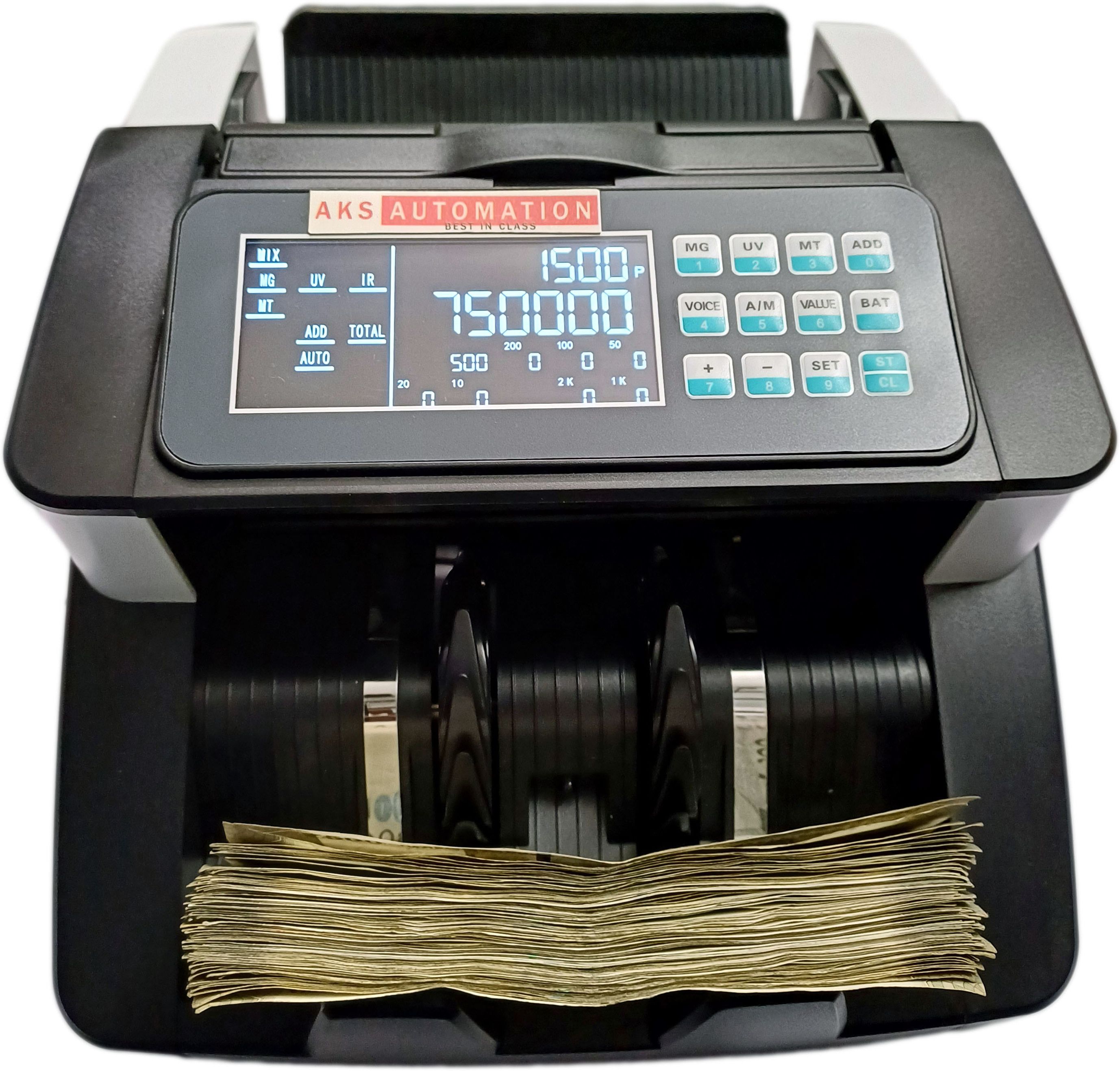 CASHSTAR AKS OLC PRO HIGH-SPEED Cash Counting Machine with Fake Note Detector Note Counting Machine-image-6