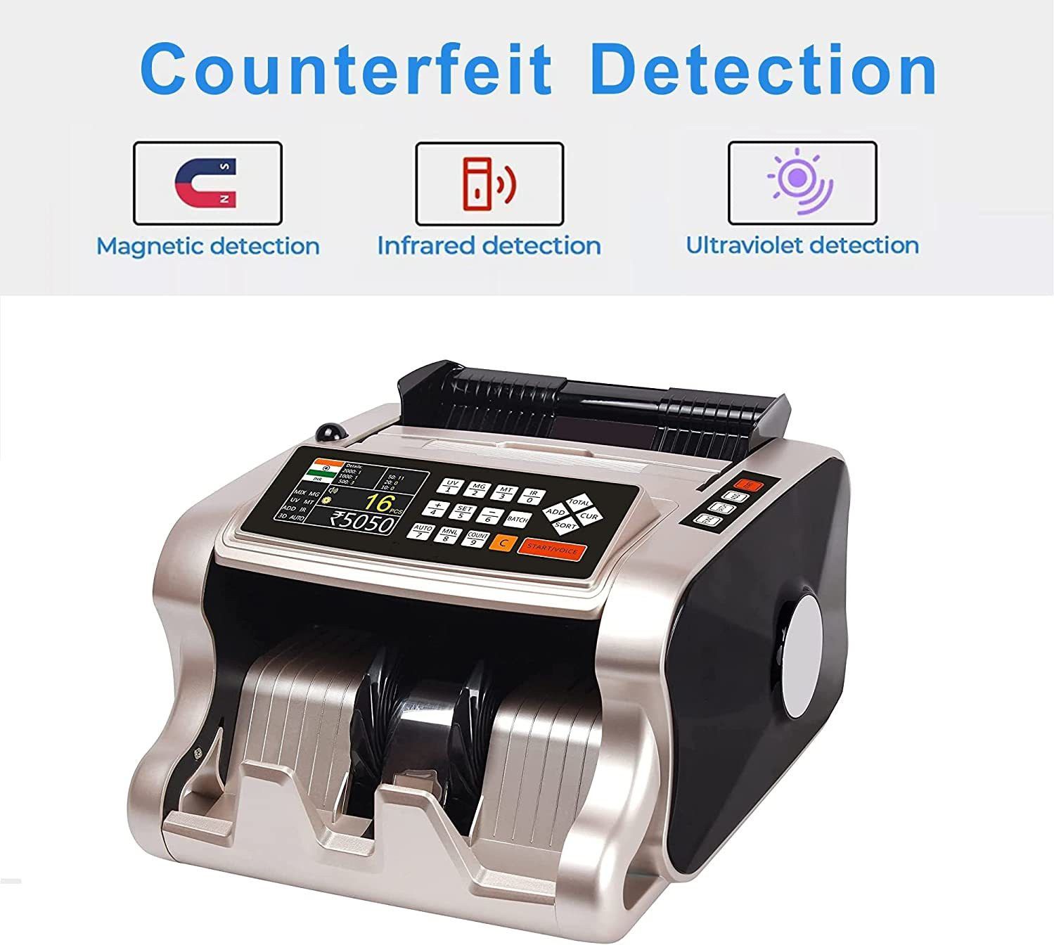 SWAGGERS Mix Value Note Counting Machine for New Indian Currency with Fake Note Detection Note Counting Machine-picture-39