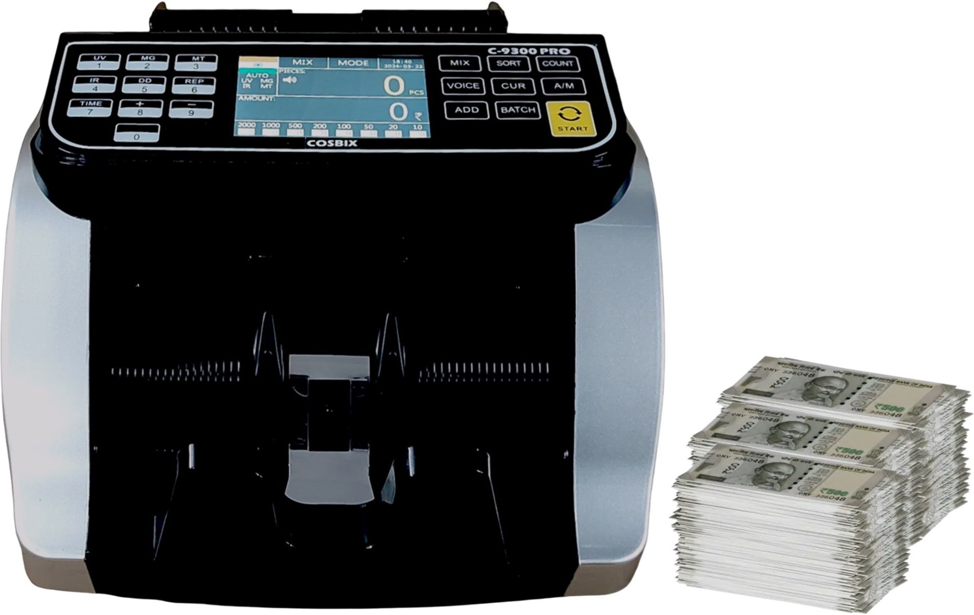 COSBIX C-9300 PRO New-Gen Mixed Currency Denomination Value Counting 4D Detection Cash Note Counting Machine-picture-27