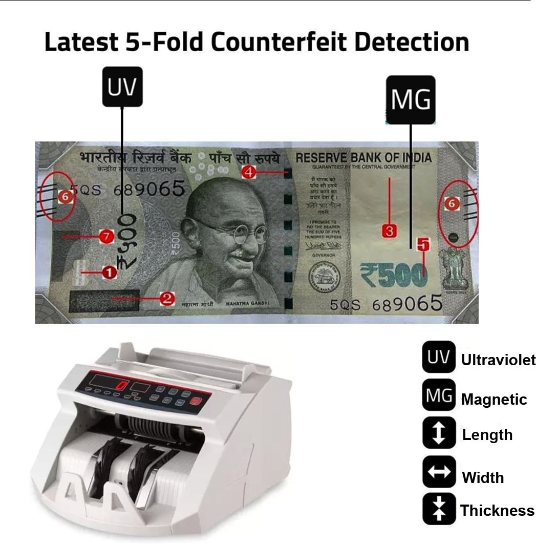 ELCONS LED Display Note Counting Machine –UV/MG/IR Fake Note Detection Note Counting Machine-picture-27