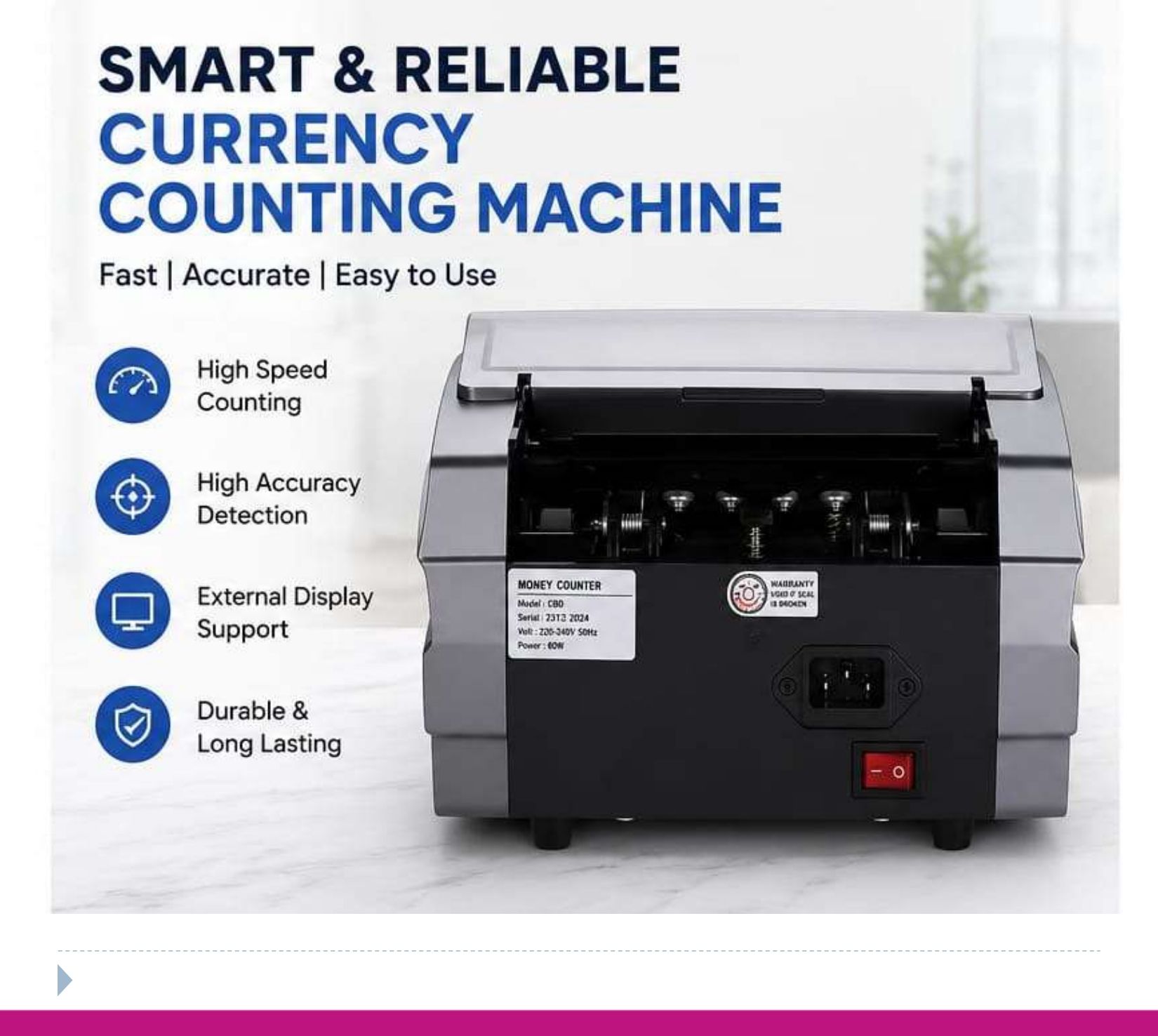 BANKO Value Counting Machine with Fake Note Detection, LCD DisplayNC18 Note Counting Machine-picture-10