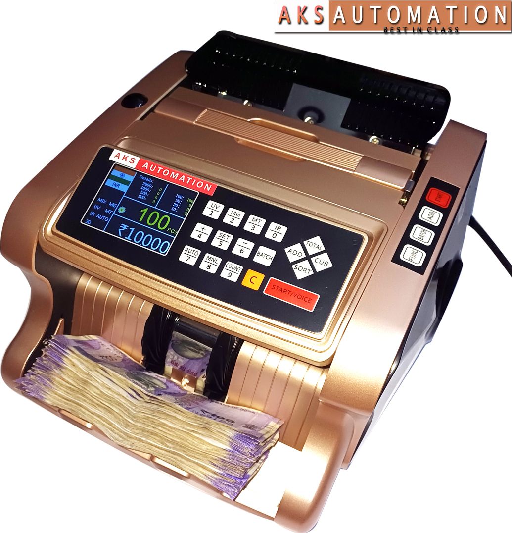 AKS AUTOMATION Heavy-Duty Note Counting Machine with Dual-Speed & Fake Note Detector Note Counting Machine-picture-21