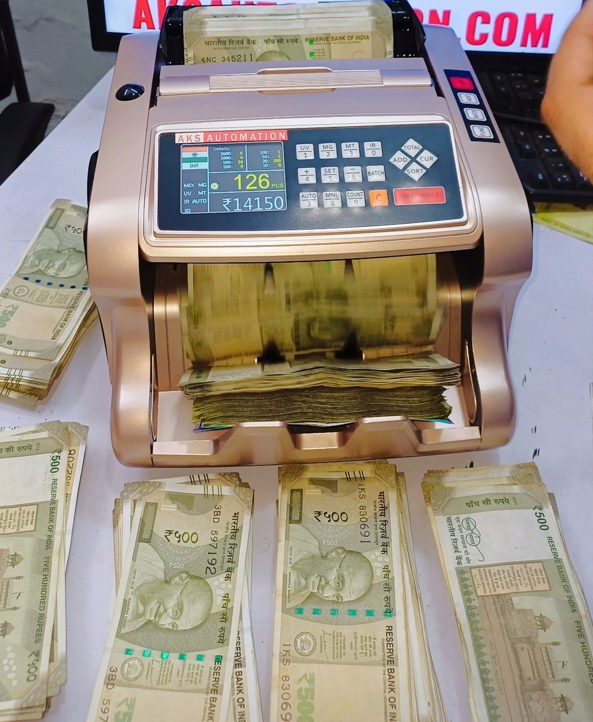 NextGen AKS BR-560 Mix Note Counting Machine With Fake Note Detector Note Counting Machine-image-27