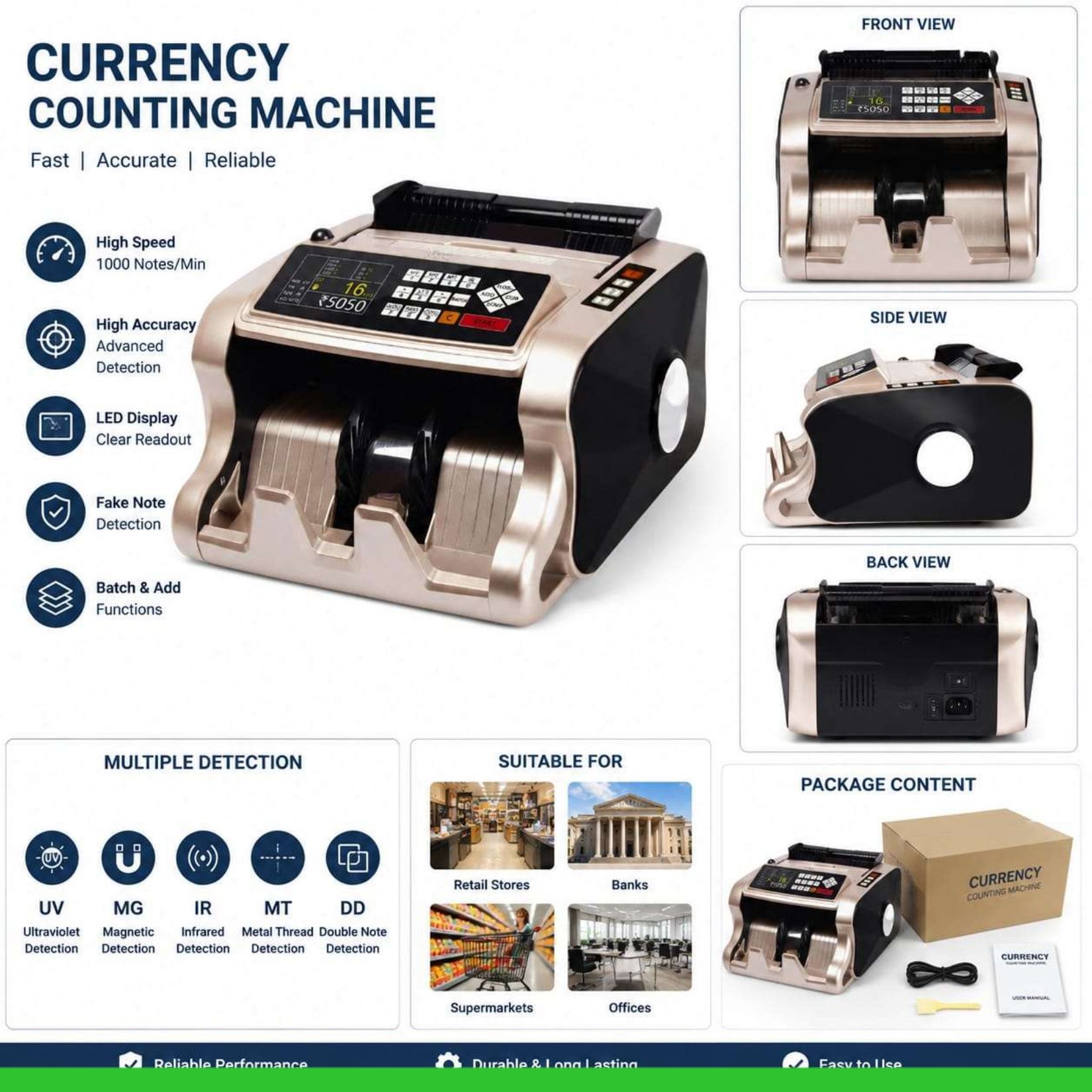 BANKO Value Counting Machine with Fake Note Detection, LCD DisplayNC9 Note Counting Machine-picture-44