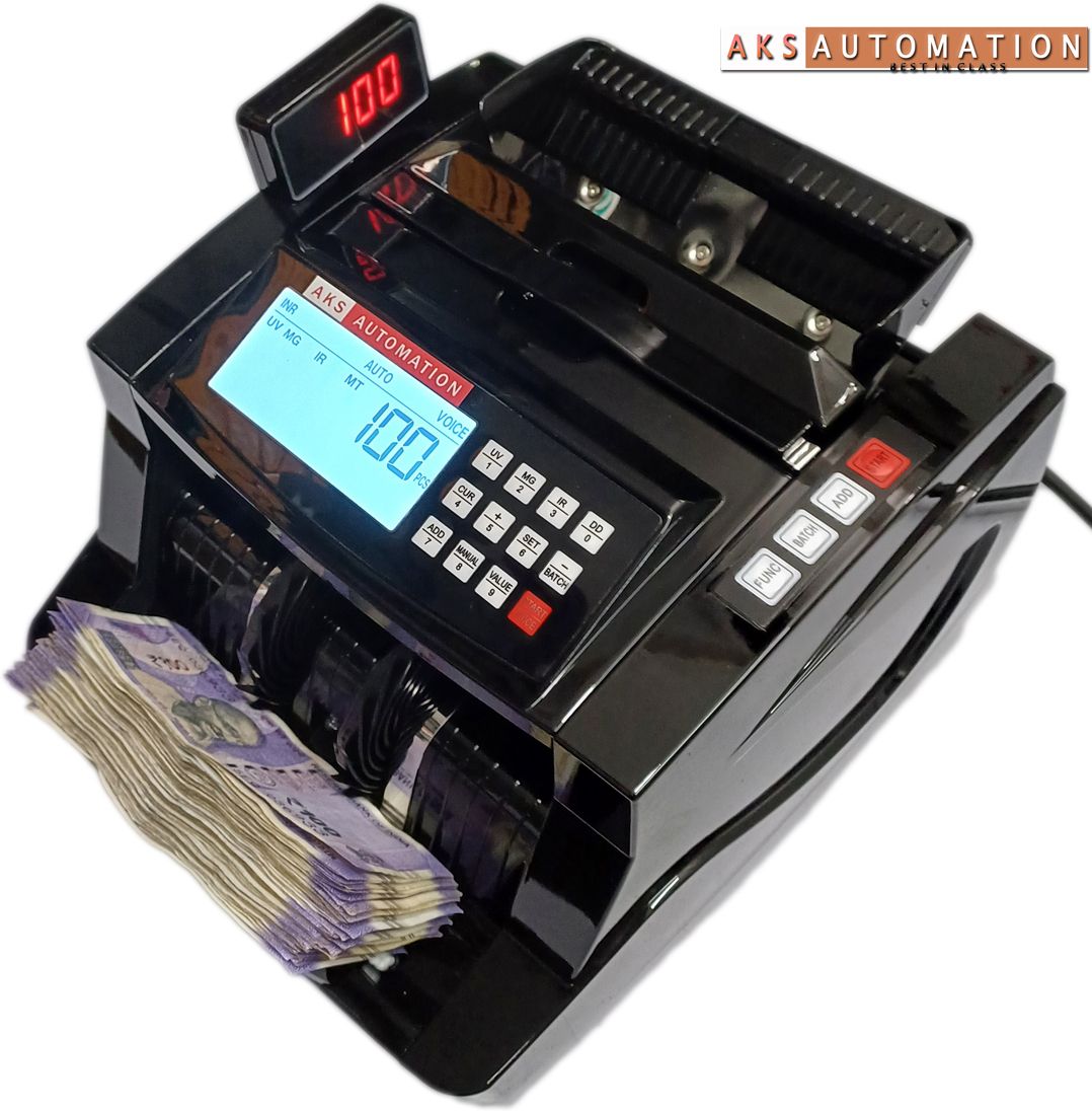 AKS AUTOMATION Ultra-Heavy Currency Counter with External Display & Forgery Detection Note Counting Machine-image-8
