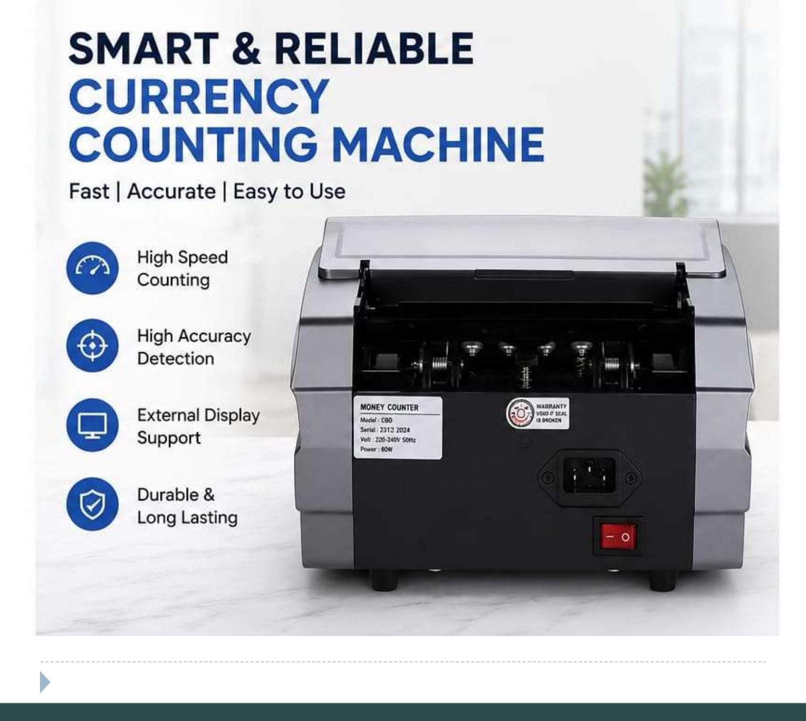 BANKO Value Counting Machine with Fake Note Detection, LCD DisplayNC20 Note Counting Machine-image-4