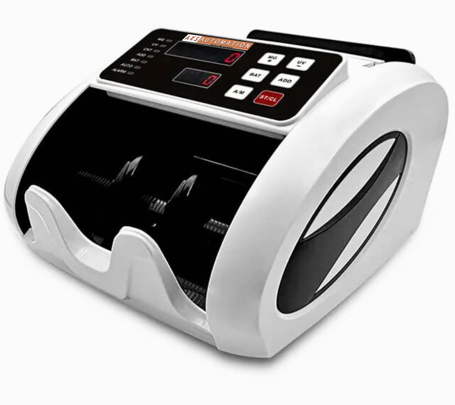 AKS AUTOMATION OVAL-LED Fast Note Counter with Fake Note Detection, User-Friendly Design Note Counting Machine image 1
