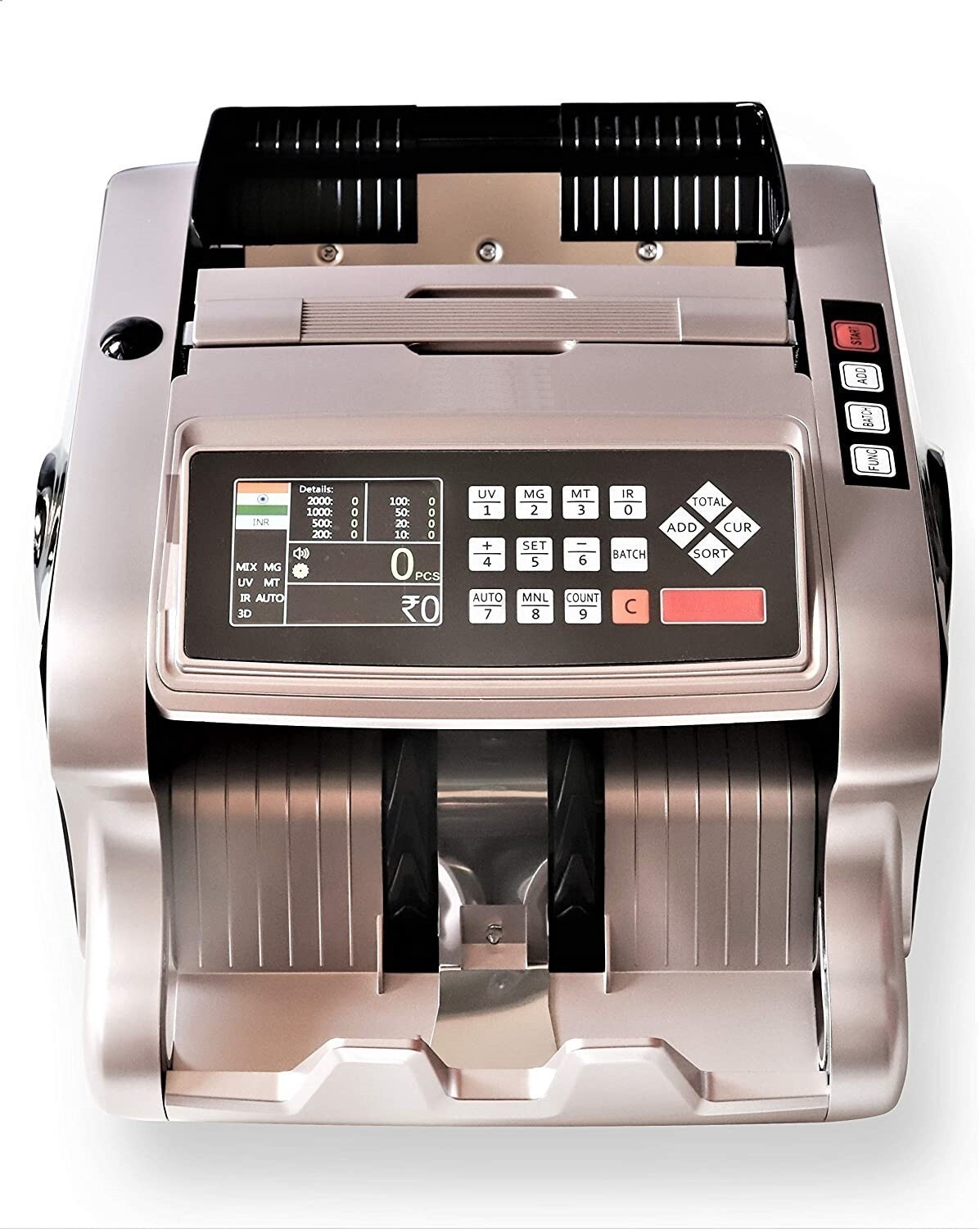 Drop2Kart Cash Counter with Dual LCD Display,Double Motor For Fast Counting Note Counting Machine image 1