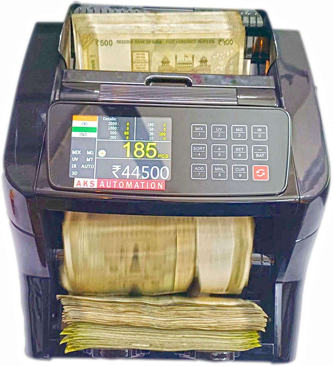 AKS AUTOMATION Mix Note Counting Machine with Fake Note Detection Note Counting Machine-image-45