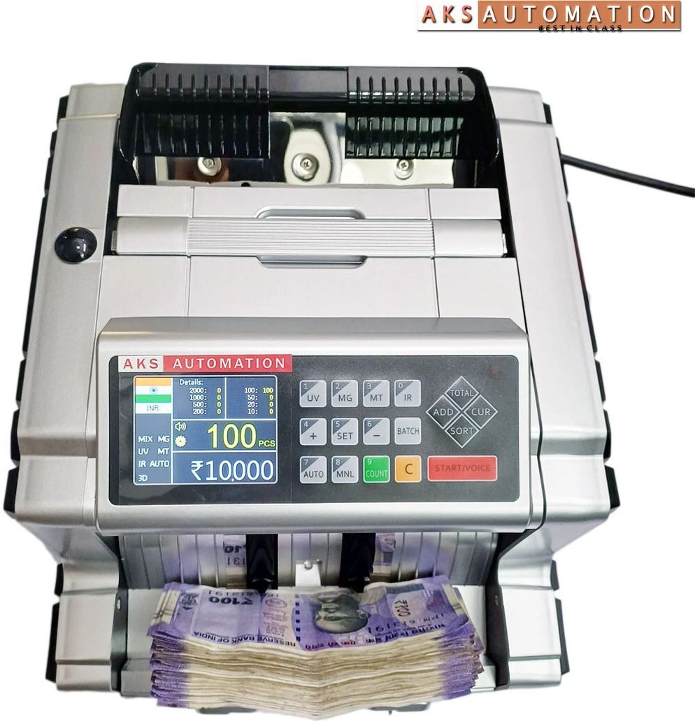 AKS AUTOMATION Mix Value Counter Currency Counting Machine With Counterfeit Notes Detection Note Counting Machine-image-14