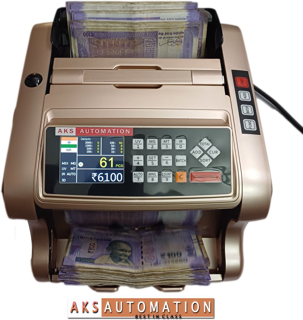 AKS AUTOMATION MIX MAGIC Heavy-Duty Currency Counter with Dual Speed & Fraud Detection Note Counting Machine-image-10
