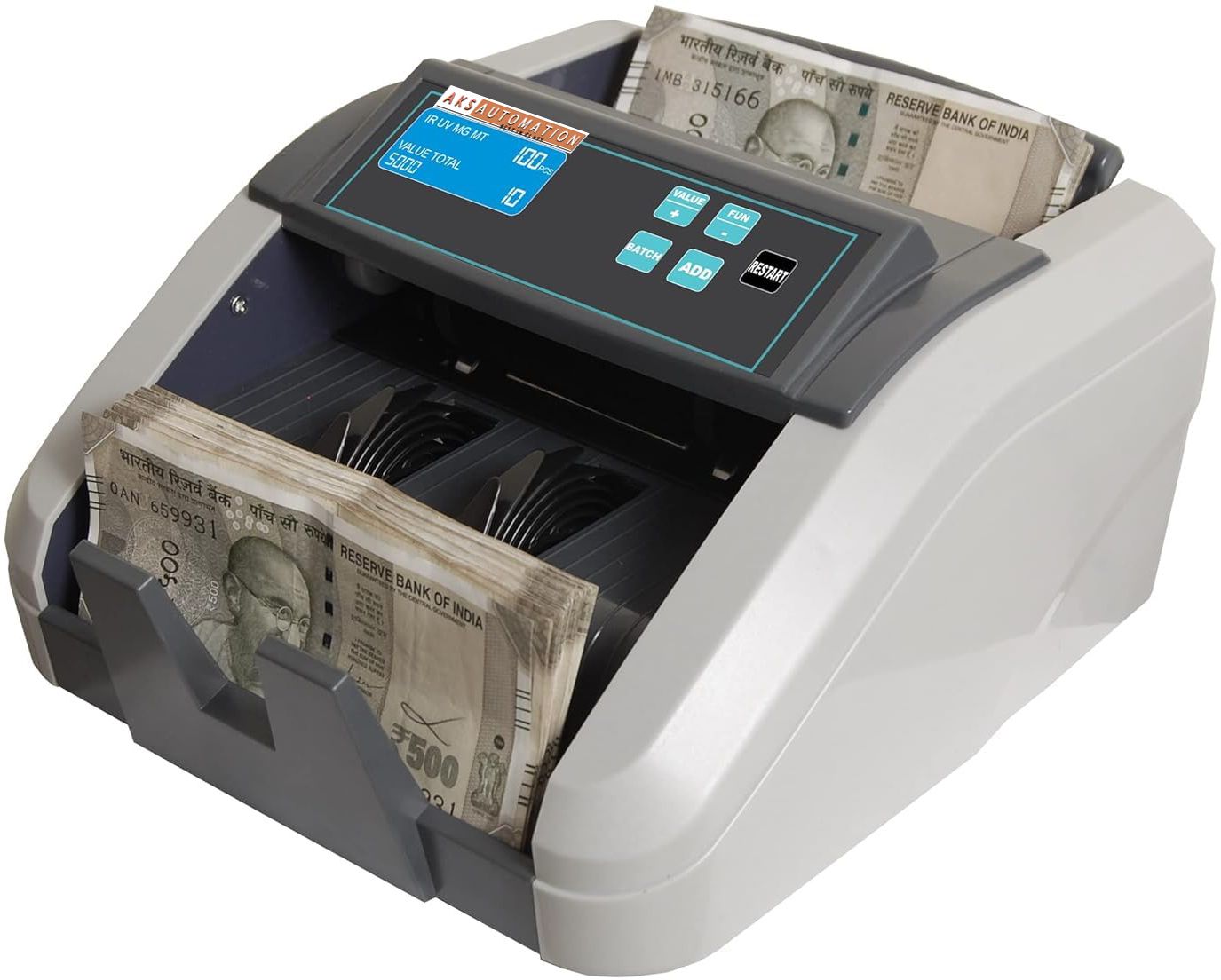 AKS AUTOMATION BILLY 2500 Compact & Small Size Semi Value Fake Note Detector Note Counting Machine-picture-45