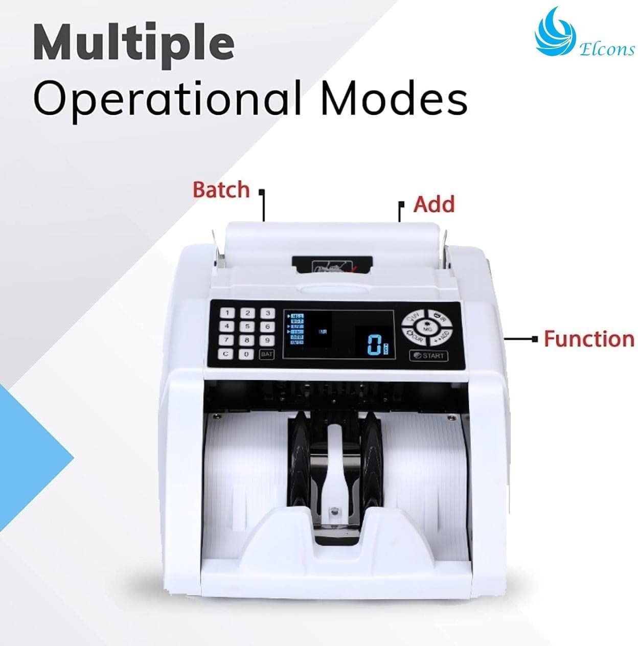 ELCONS BANKO 90 WHITE Note Counting Machine-image-8
