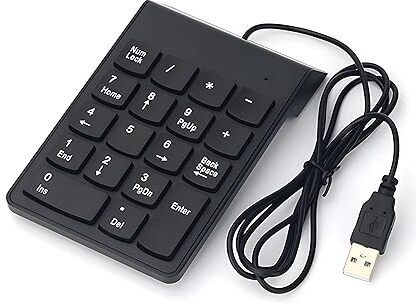 RyzCare USB 2.0 Wired Numeric Keypad Slim Wired Number Pad-picture-30