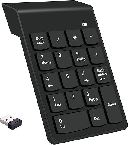 RyzCare Wireless 18-Key Numeric Keypad Wireless Number Pad