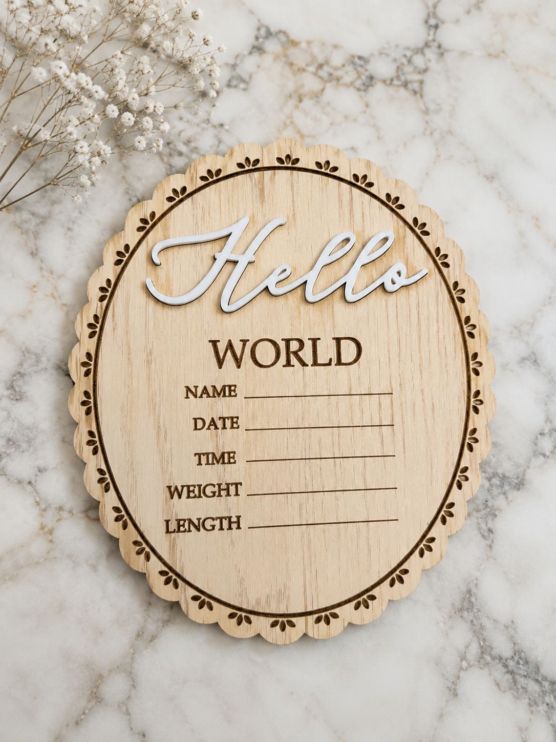 kinaara impex HWBP-15CM-001 Birth Announcement Plaque-picture-12