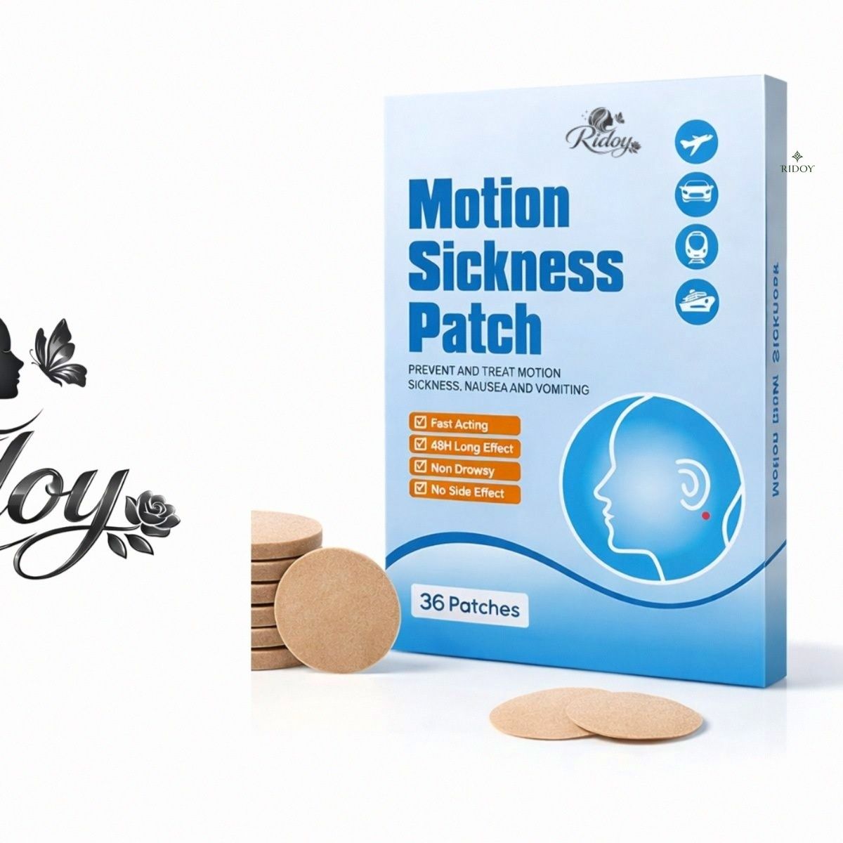 Dizziness Relief Patch | Complete Car Sickness Patch Travel Solution - Nursing Breast Pad-image-1