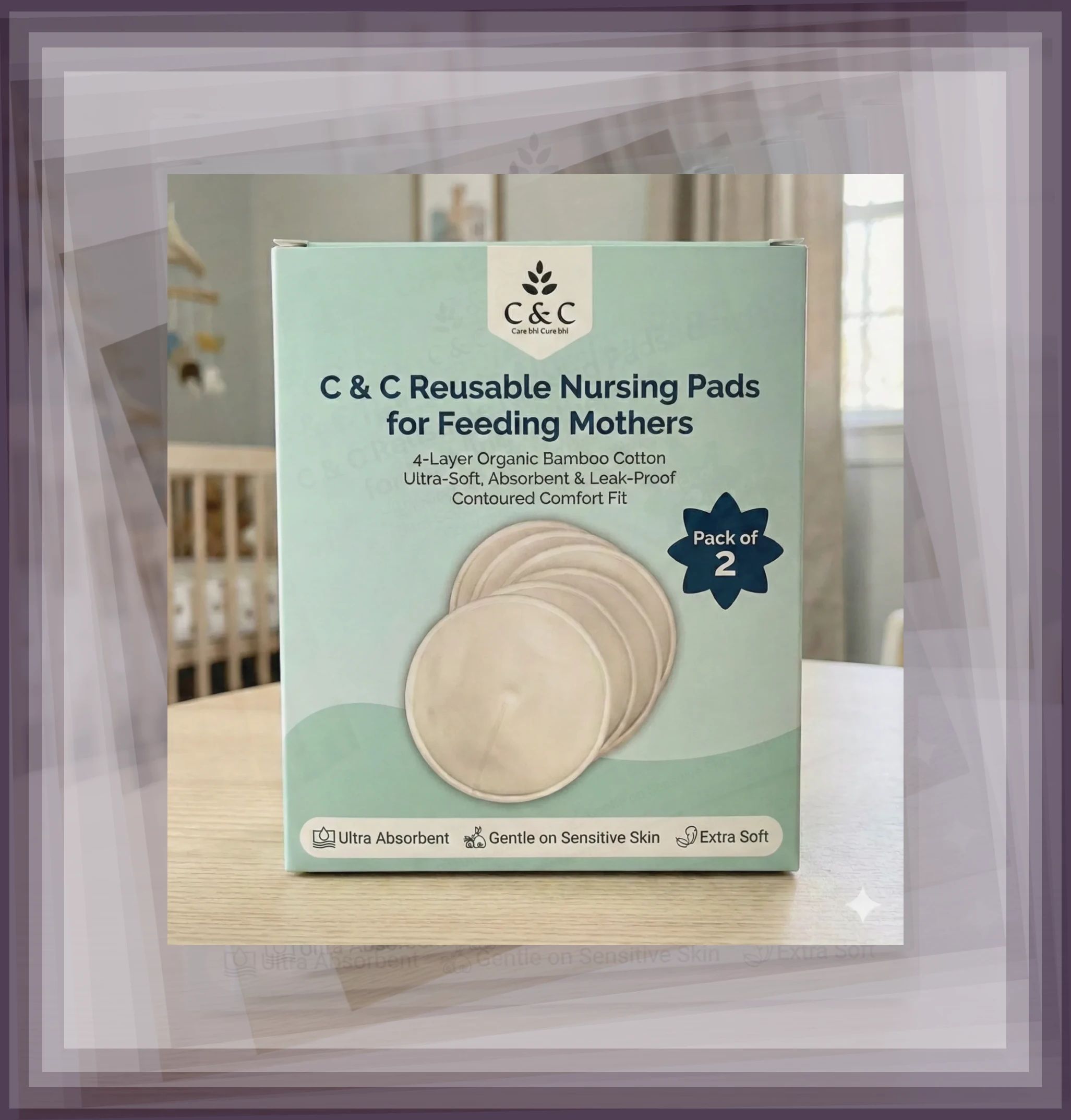 Reusable Bamboo Breast Pads Breast Nipple Shield