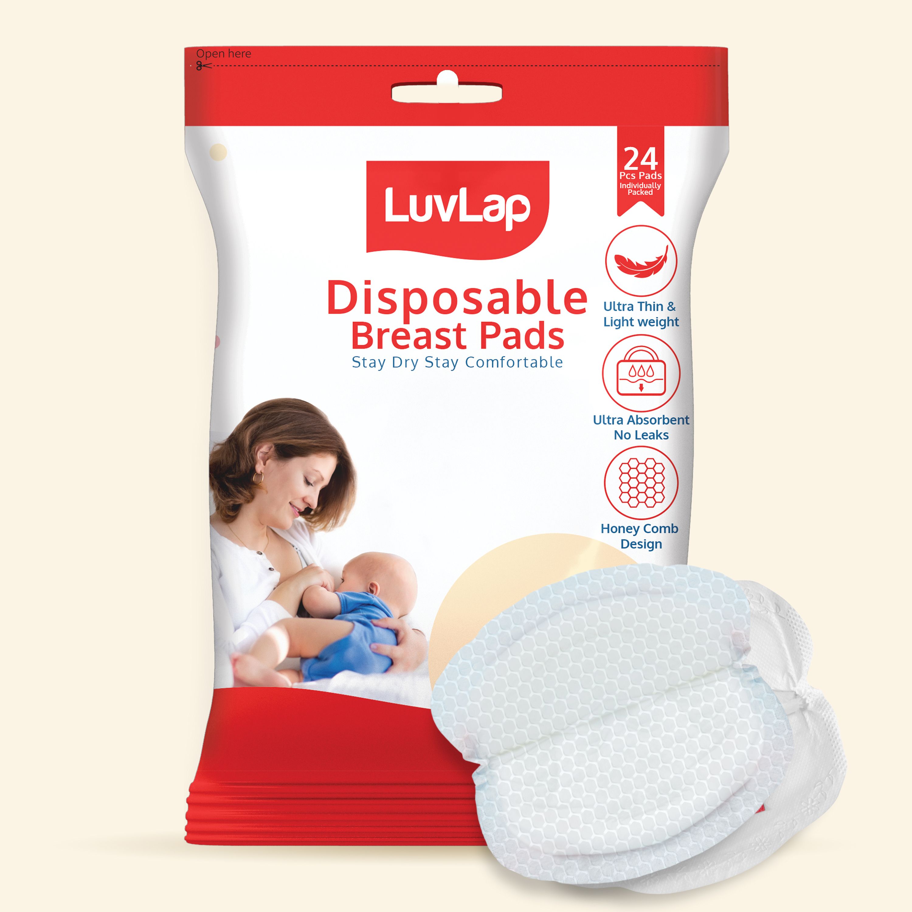 Ultra Thin Honeycomb Disposable, High Absorbent, Nursing Breast Pad